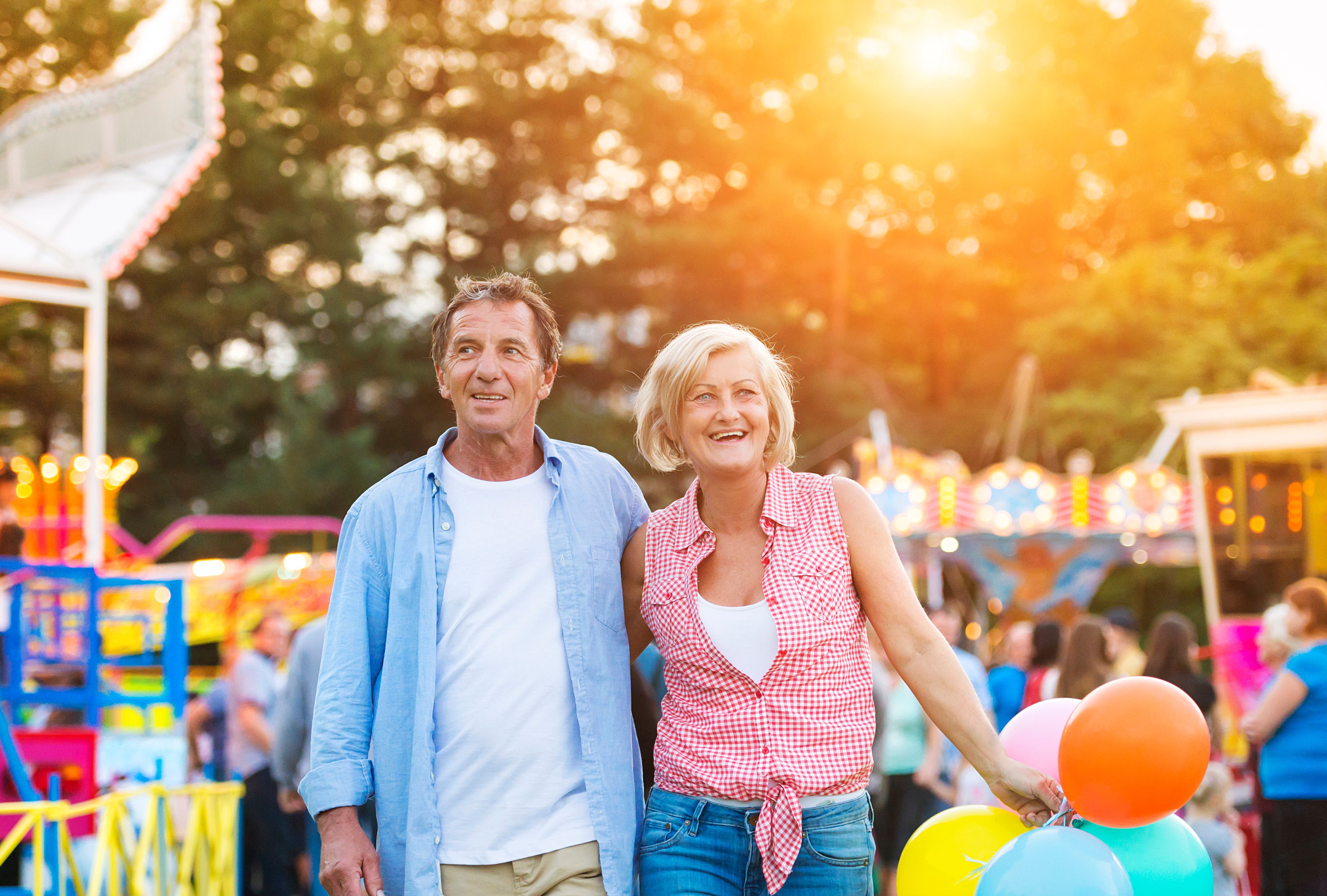senior enjoying festival