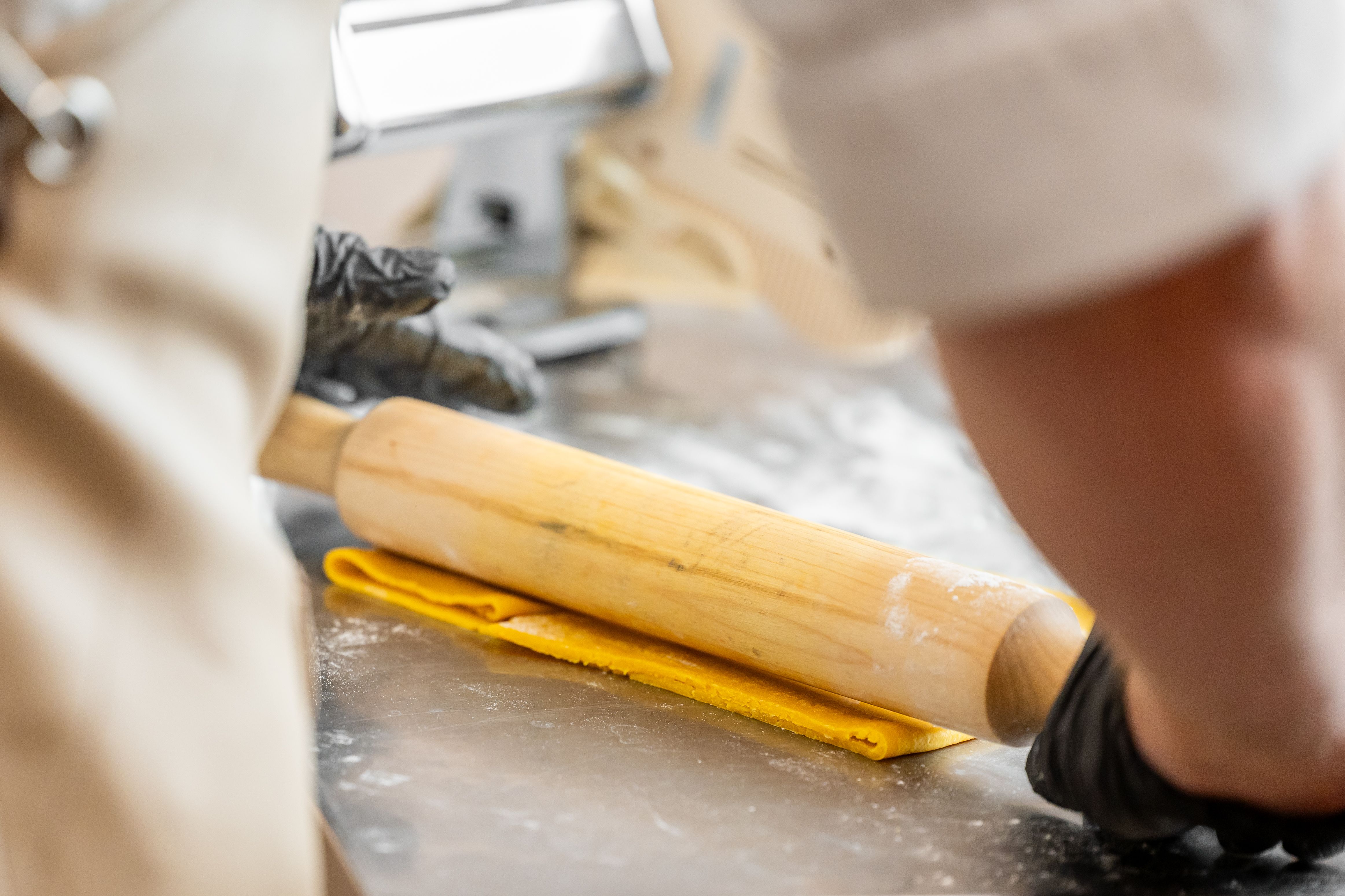 rolling pasta dough