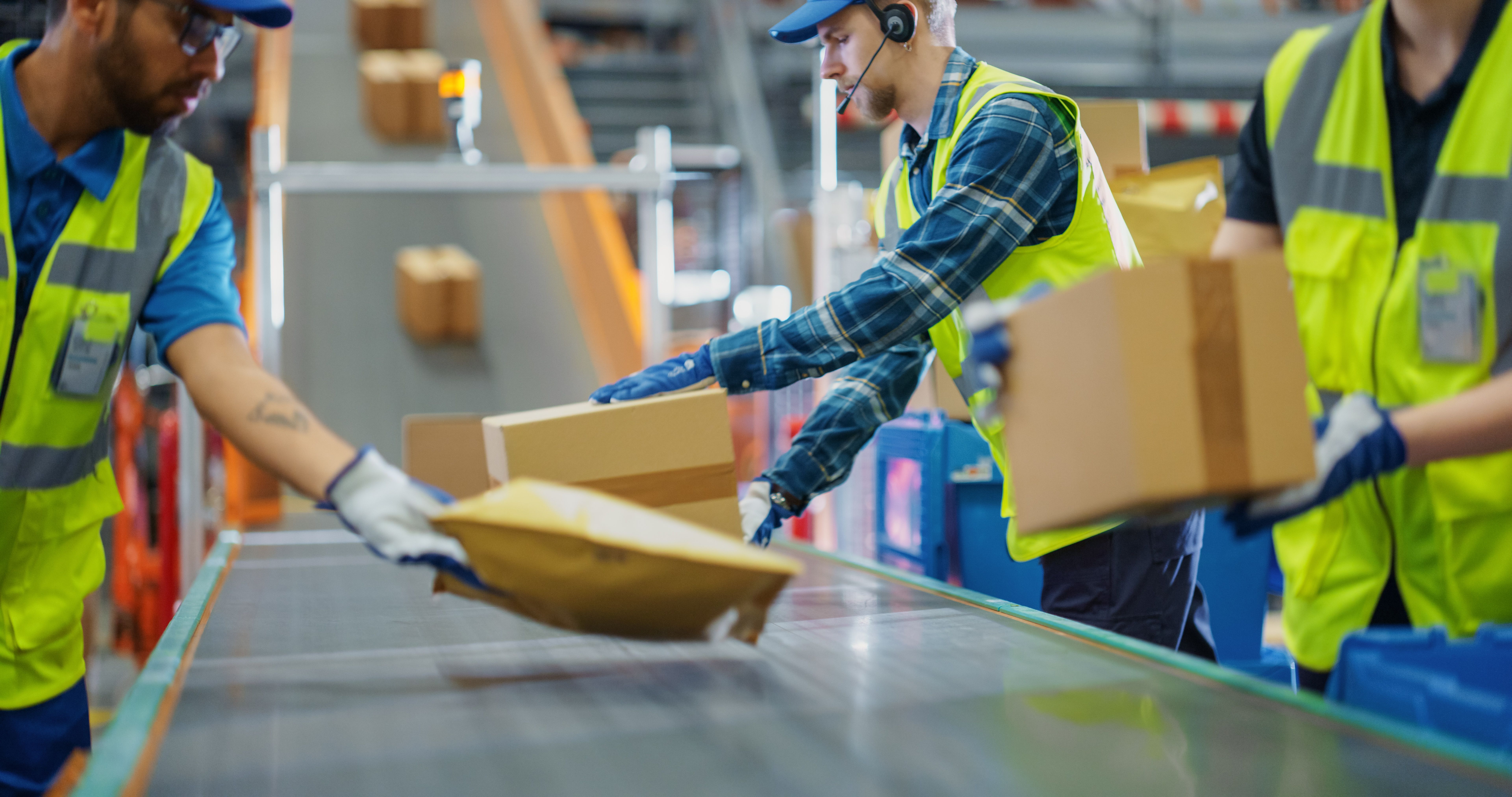 courier sorting packages