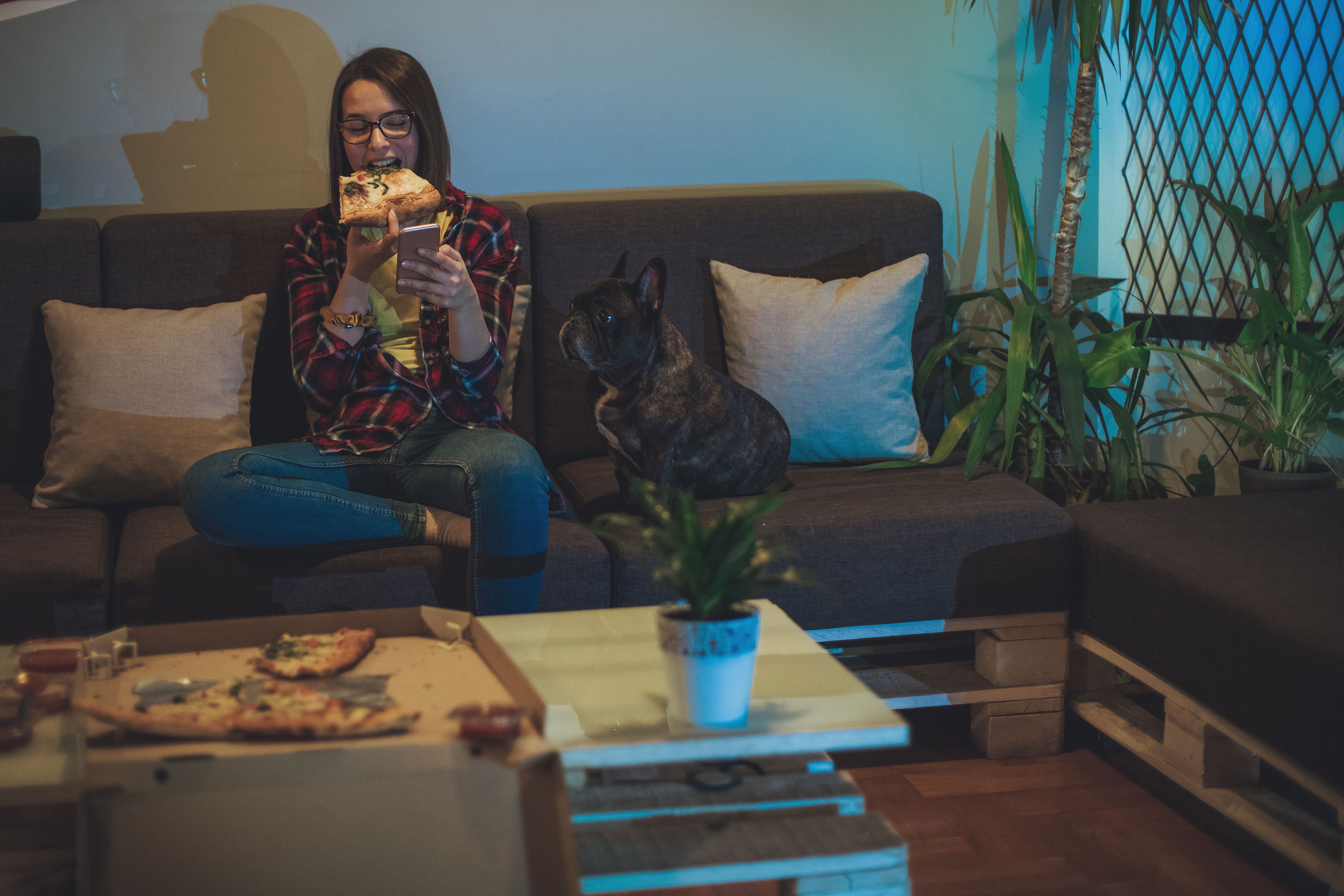 i love my dog and pizza too