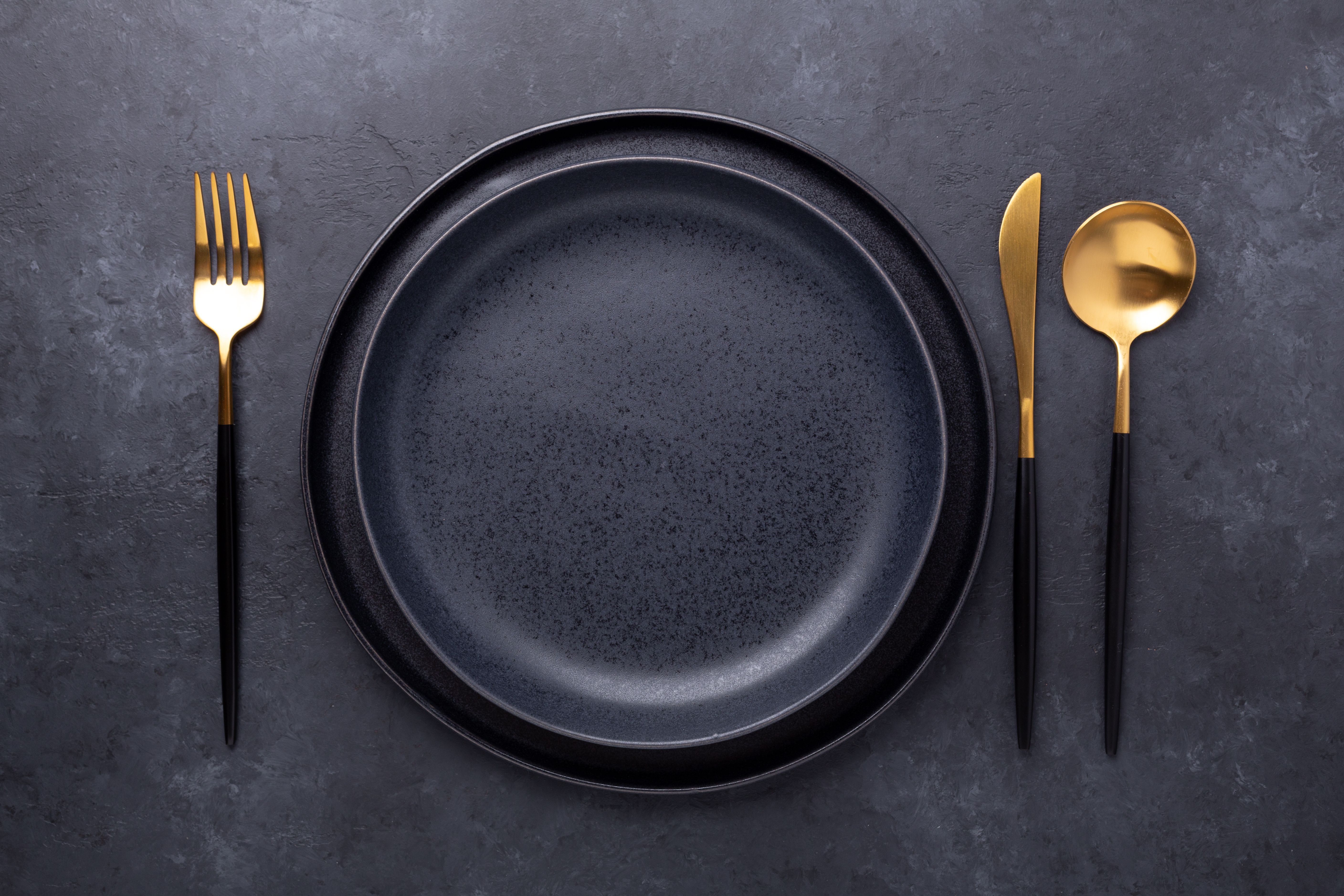 stoneware table setting