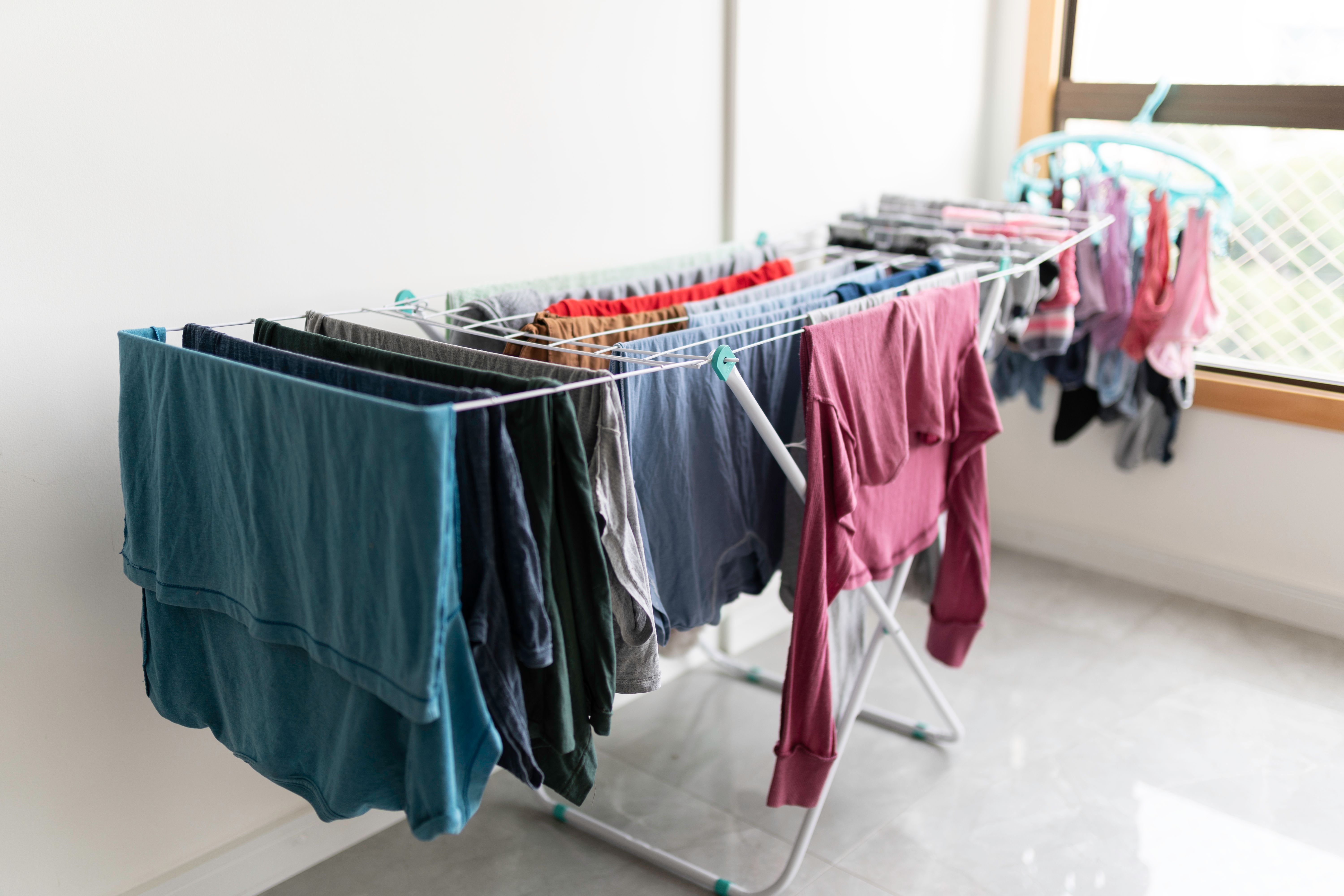 line drying clothes