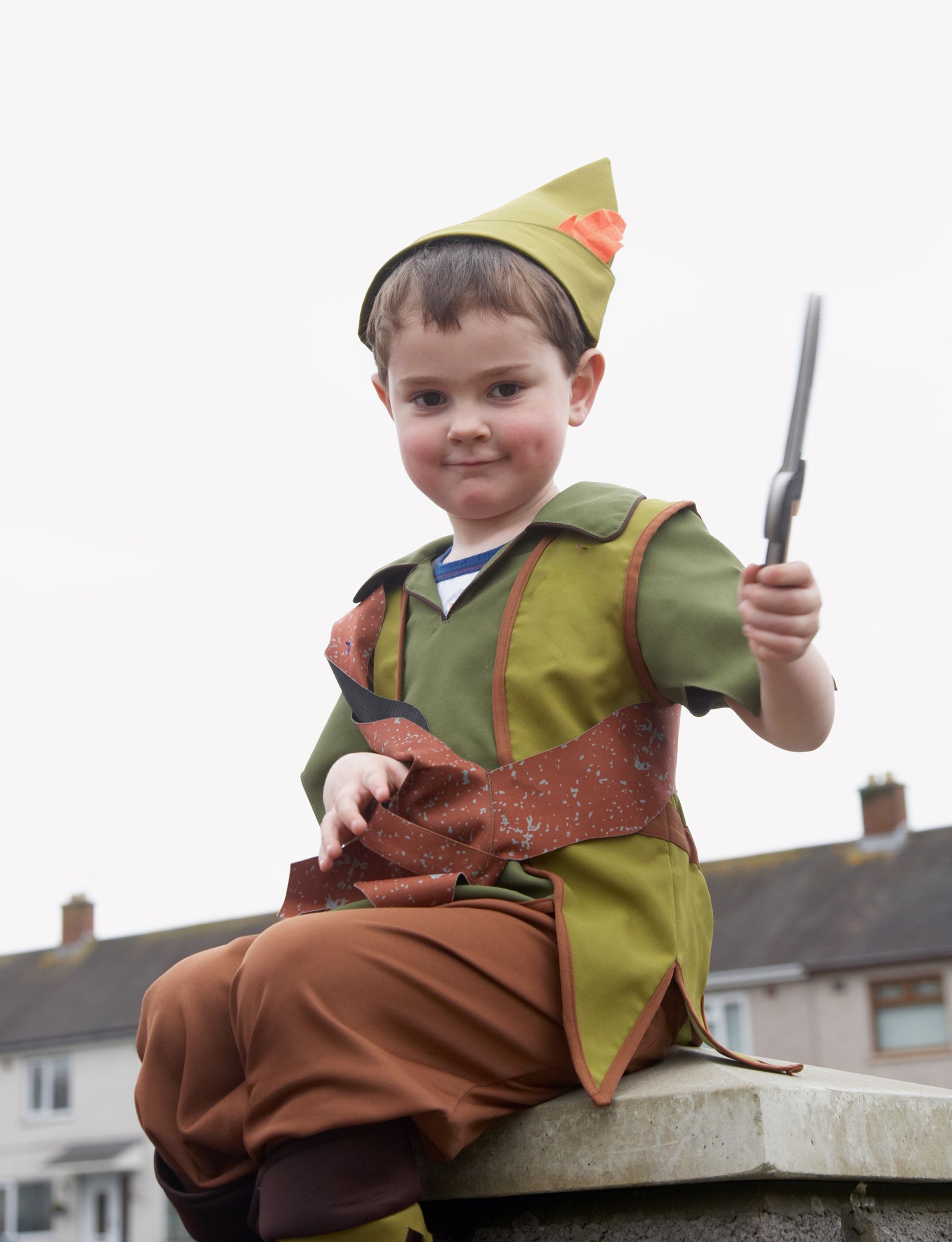 Peter Pan young boy dressed up