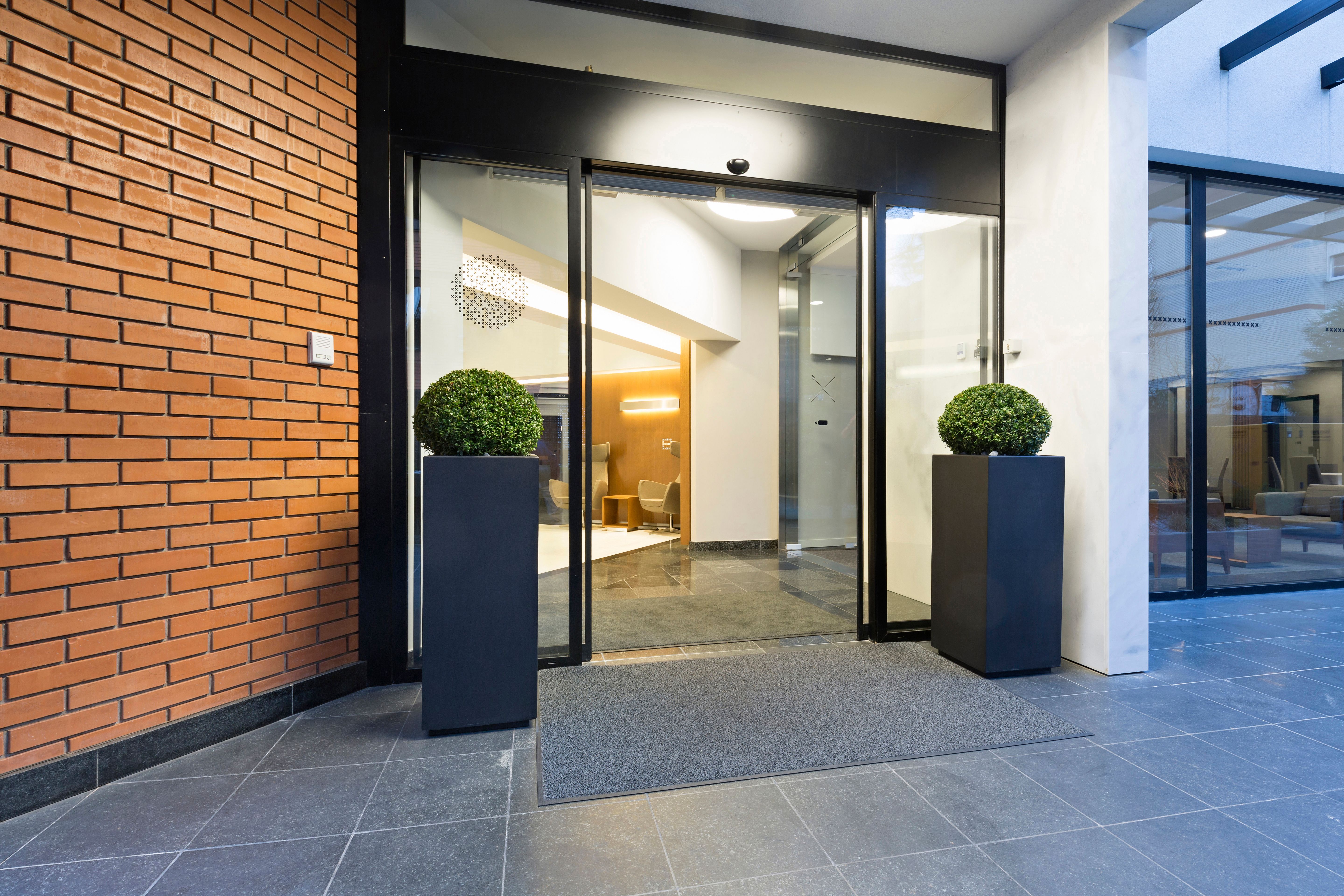 tidy business entrance