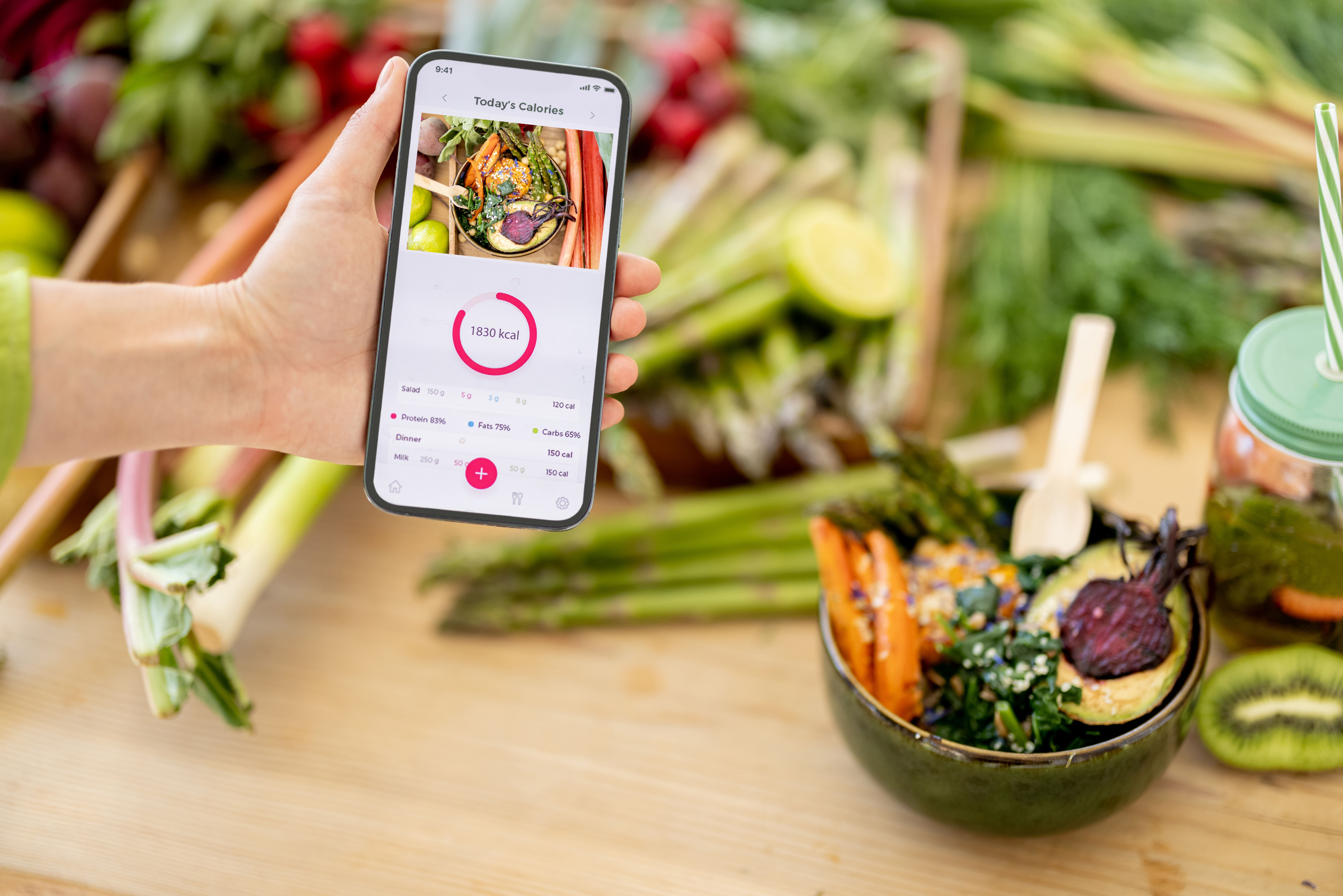 Mobile application for track calories consumed