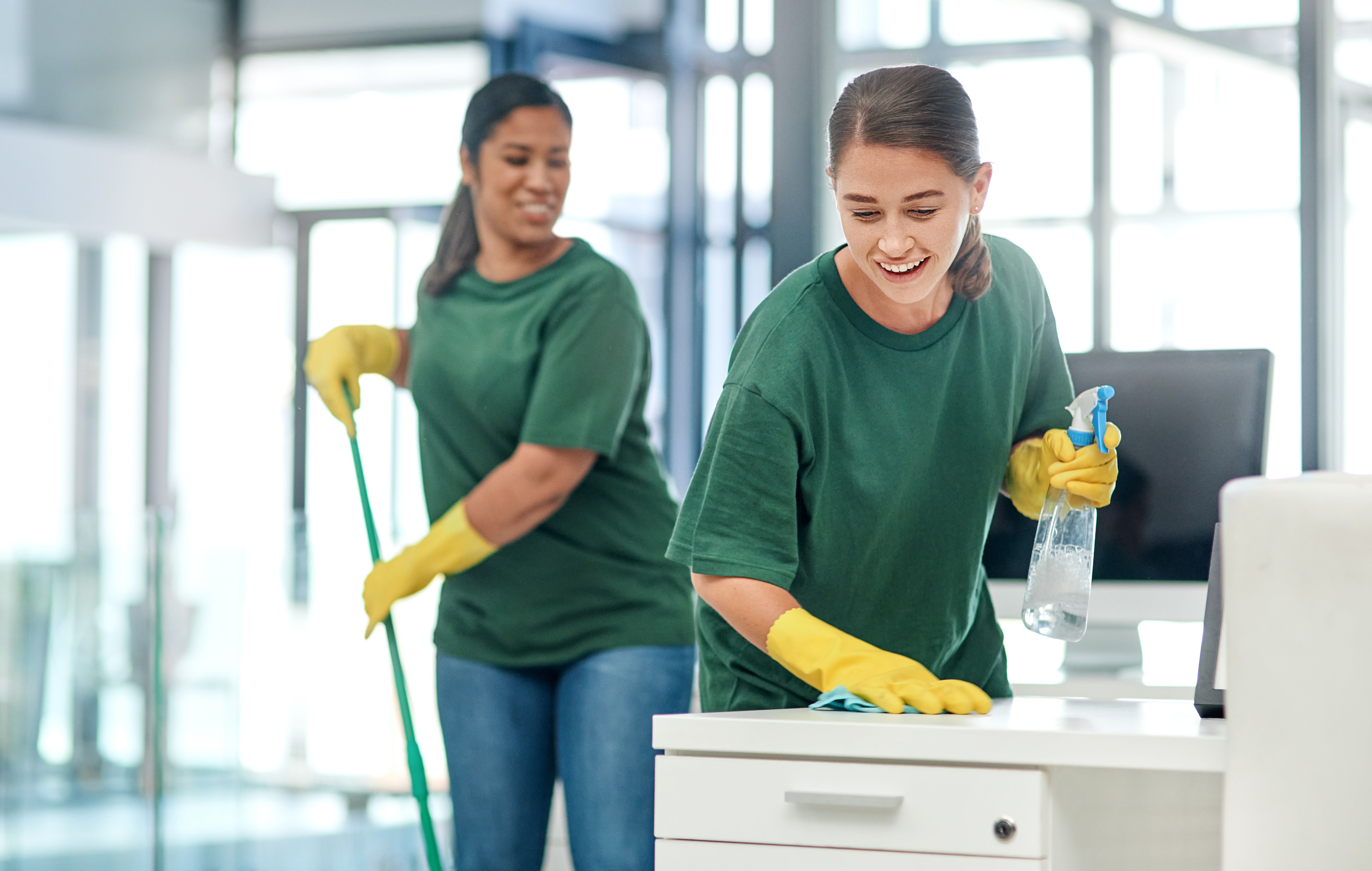 office cleaning team