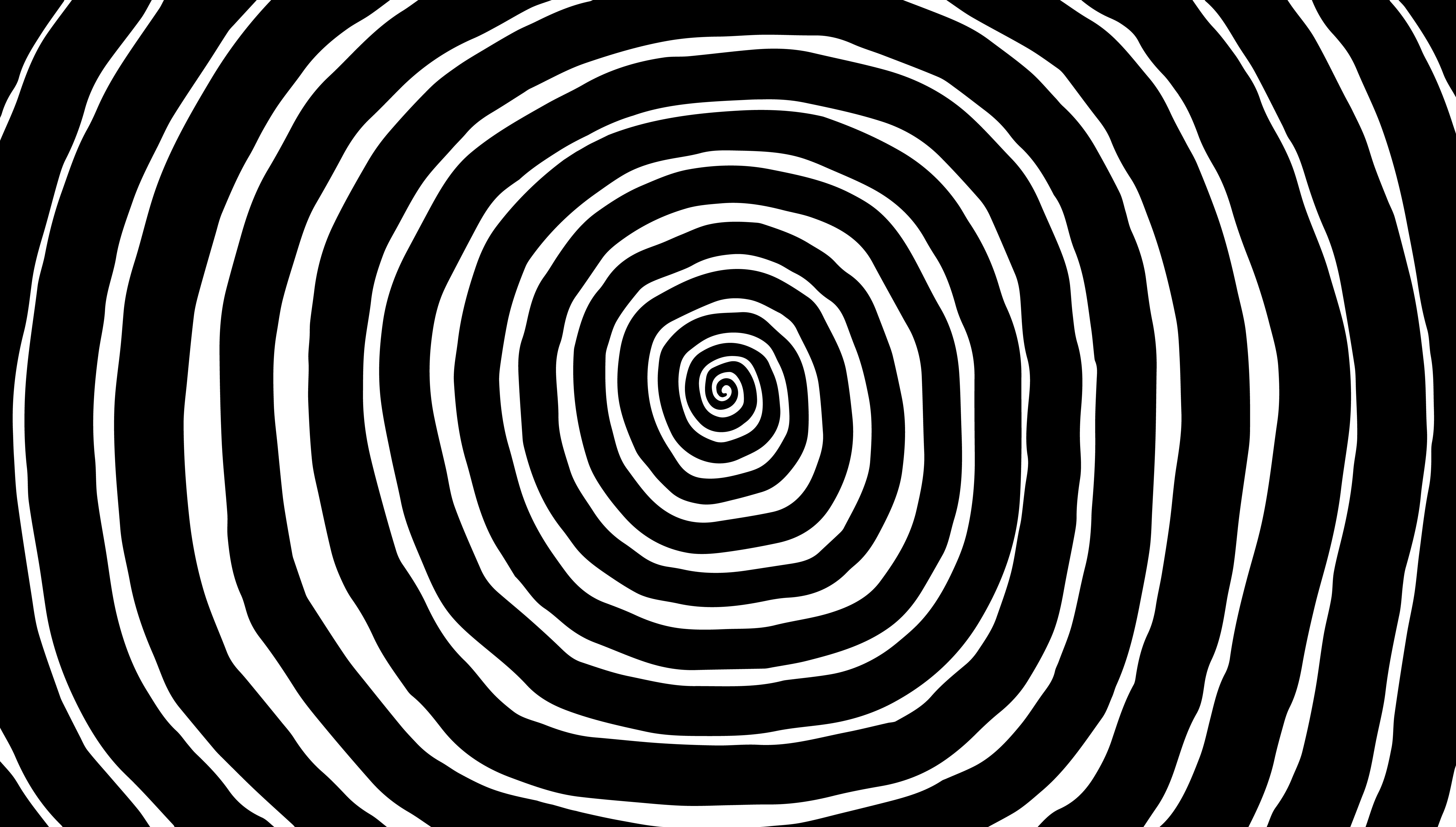 Illustration spiral, background. Hypnotic, dynamic vortex.