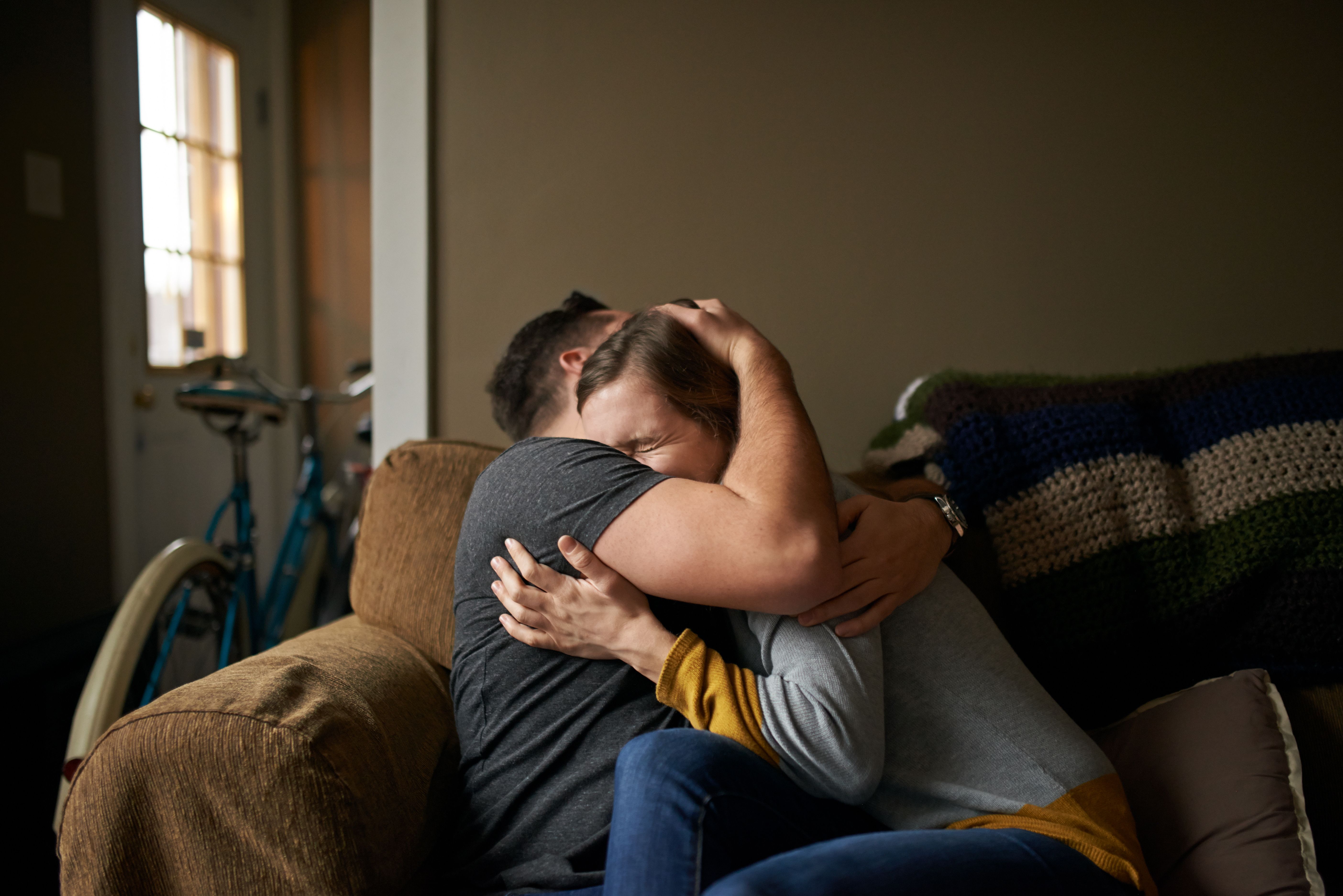 couple hugging