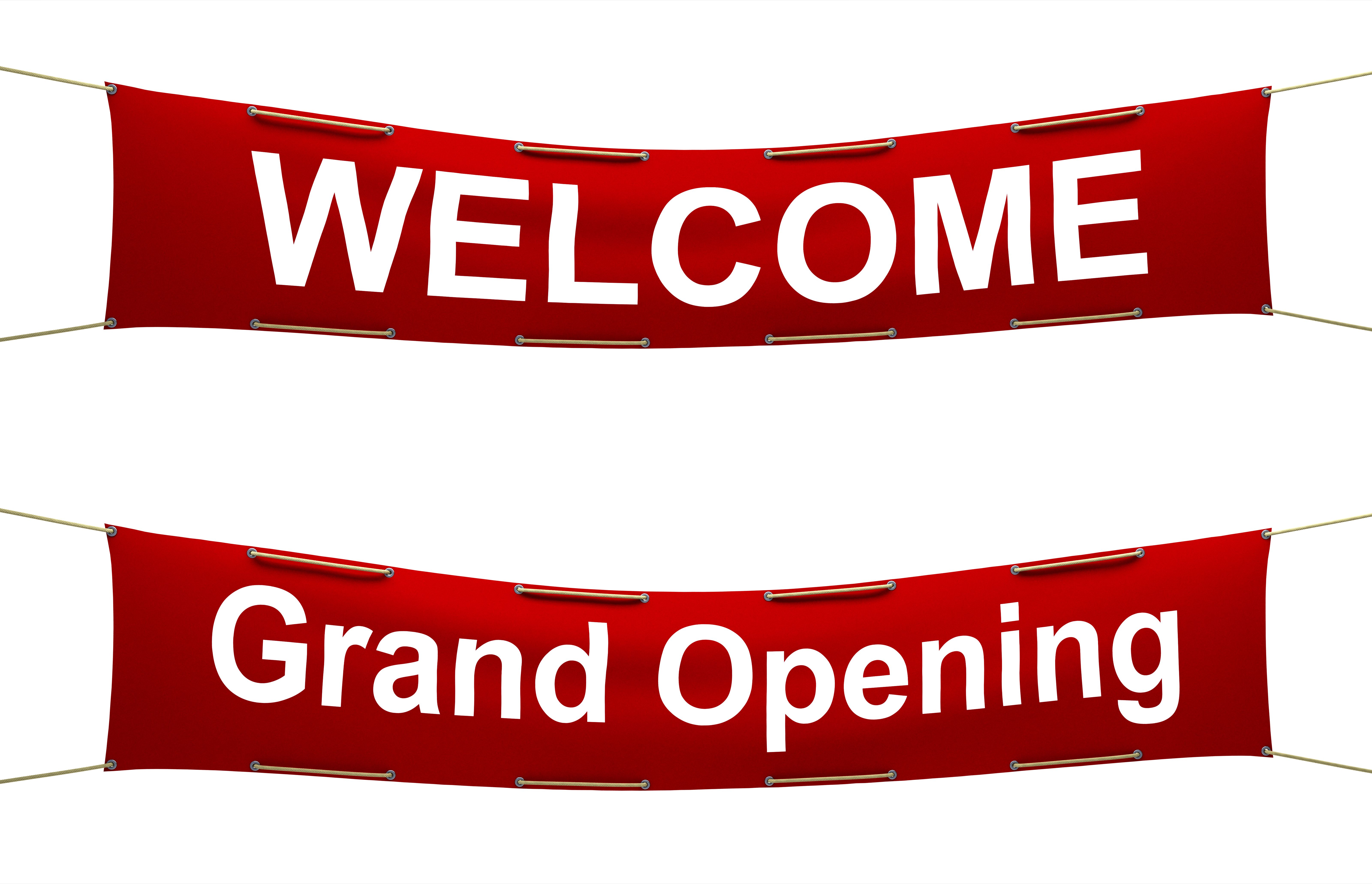 Welcome fabric banners Welcome fabric banners