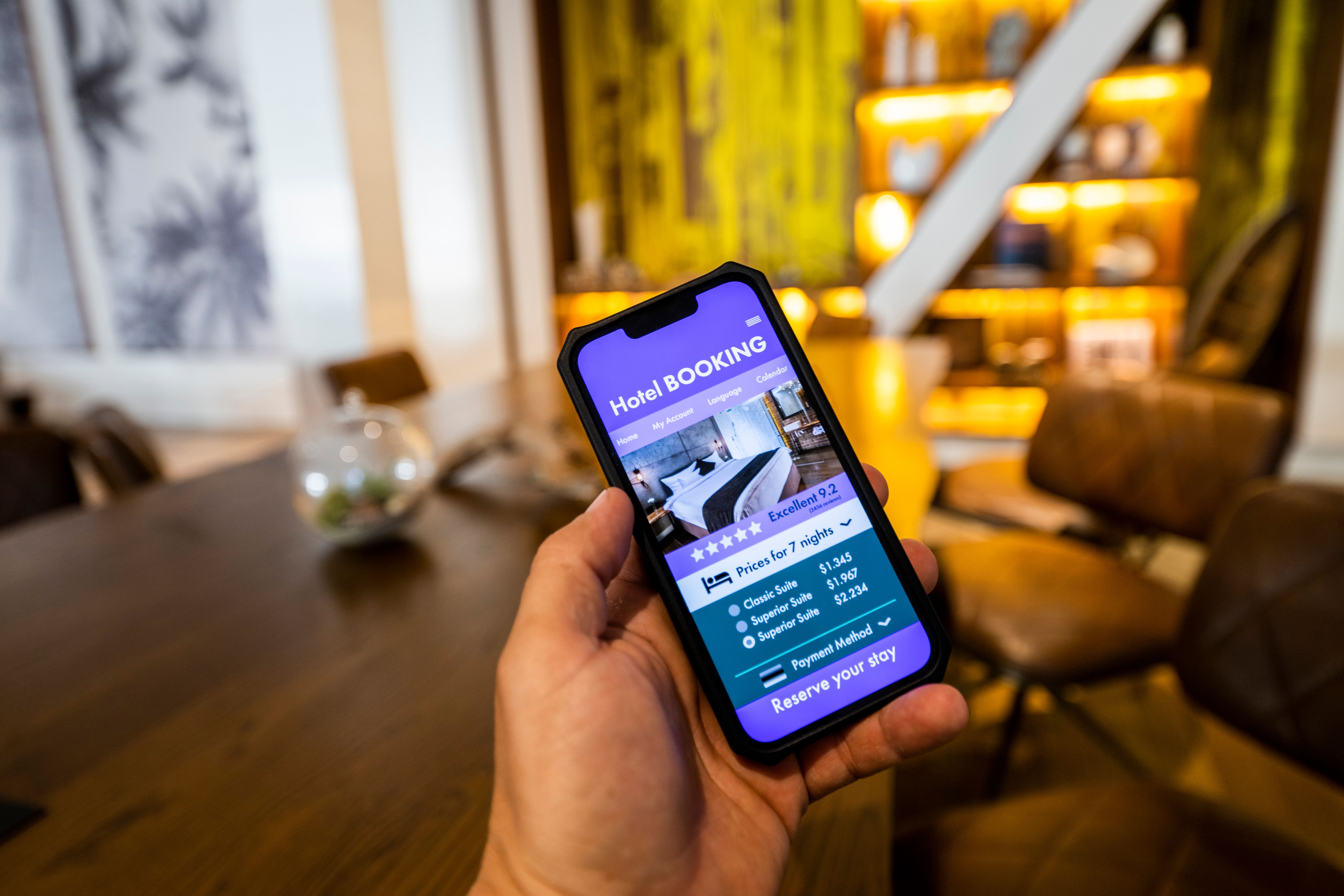 hotel software user interface