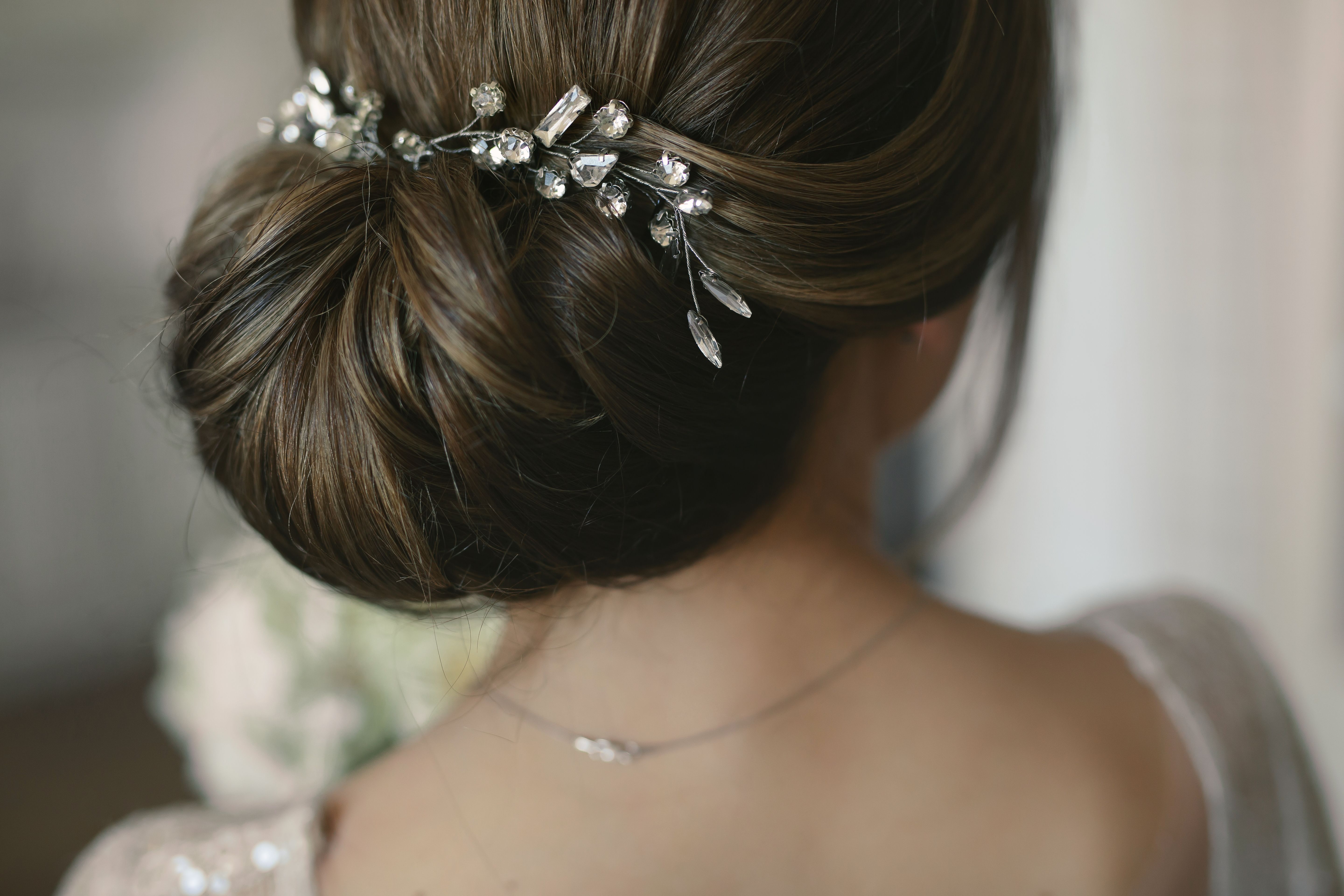 bridal hair styling