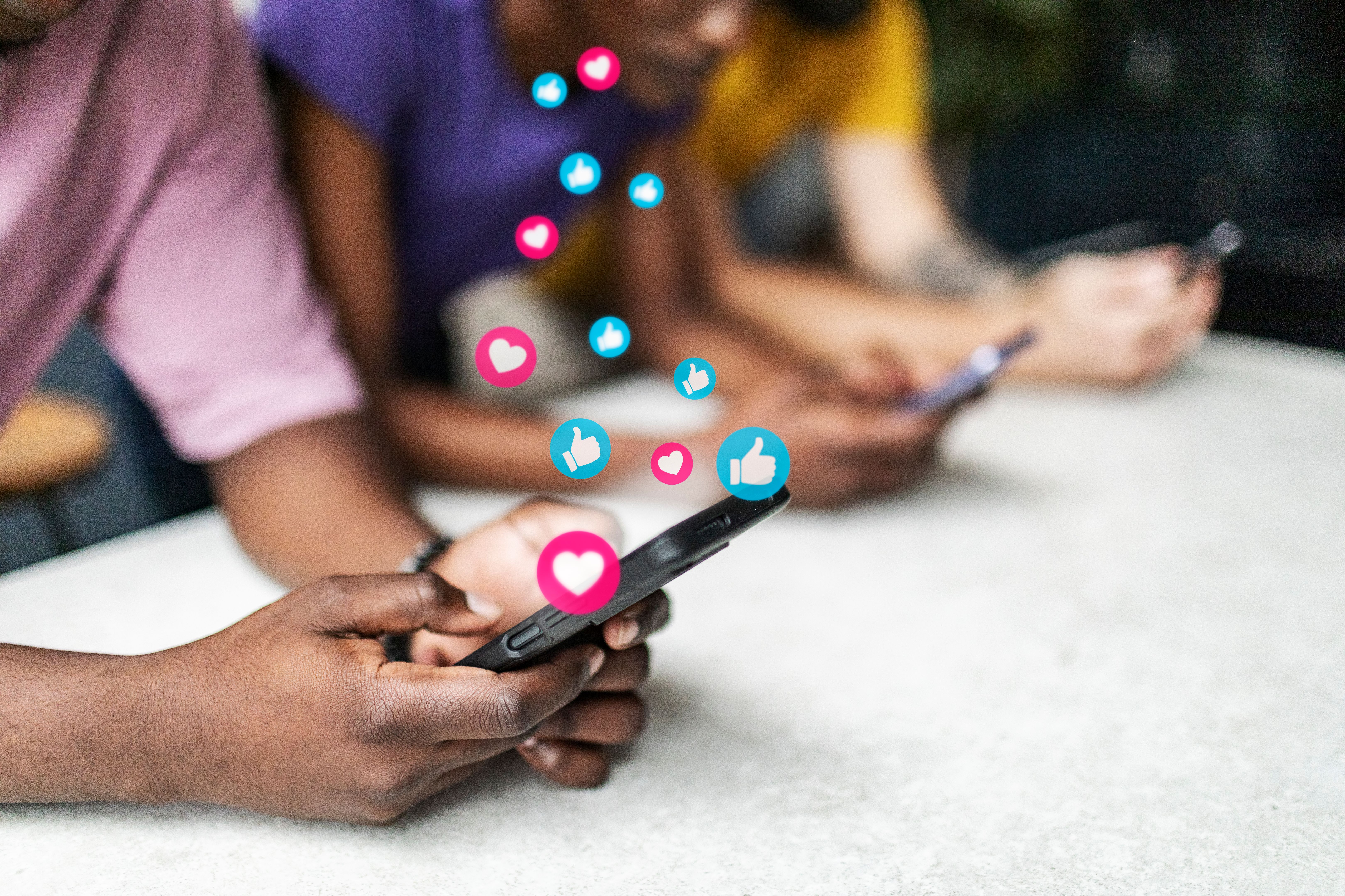 people sharing photos social media