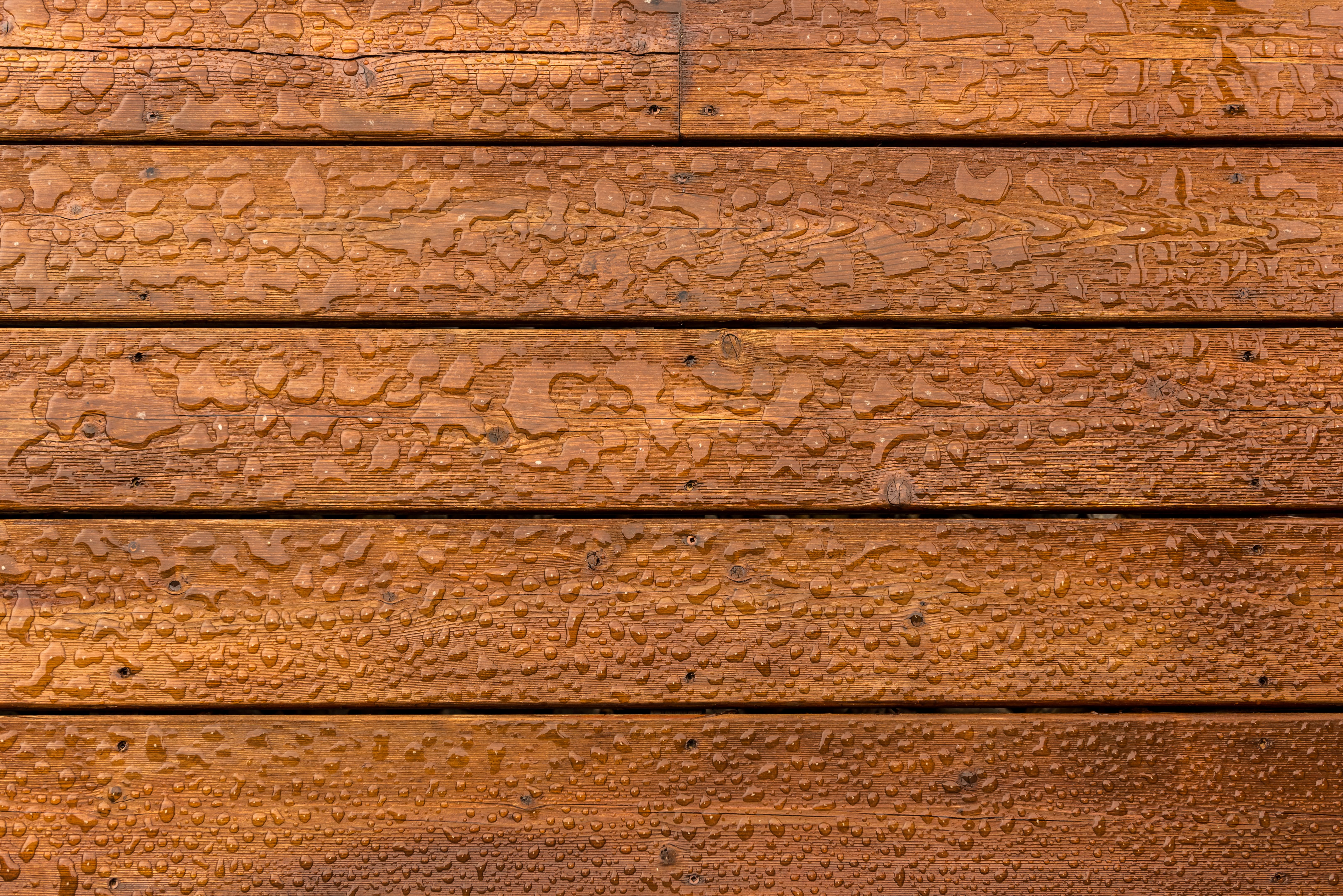 Water drop on the outdoor deck