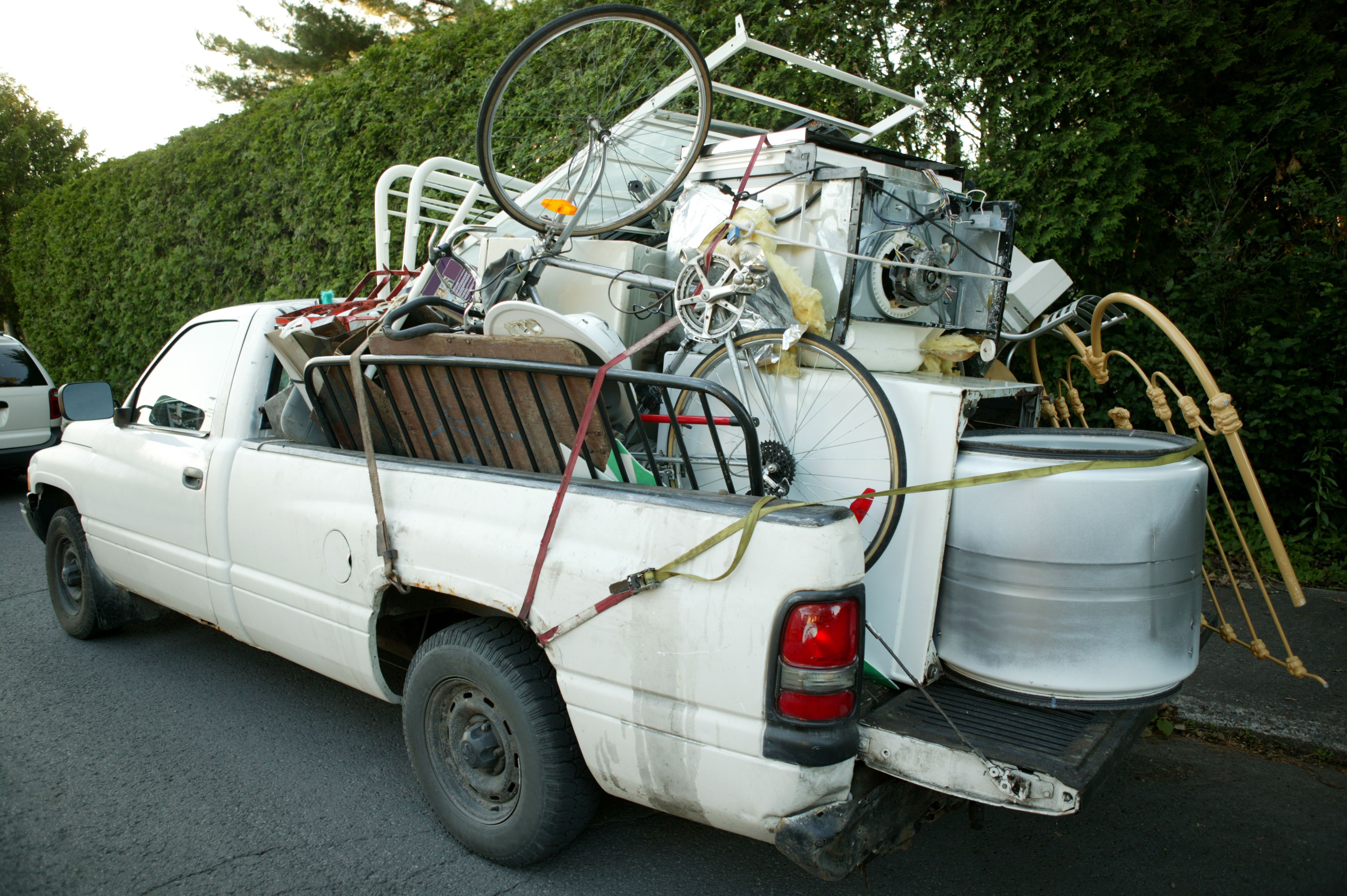 truck hauling junk