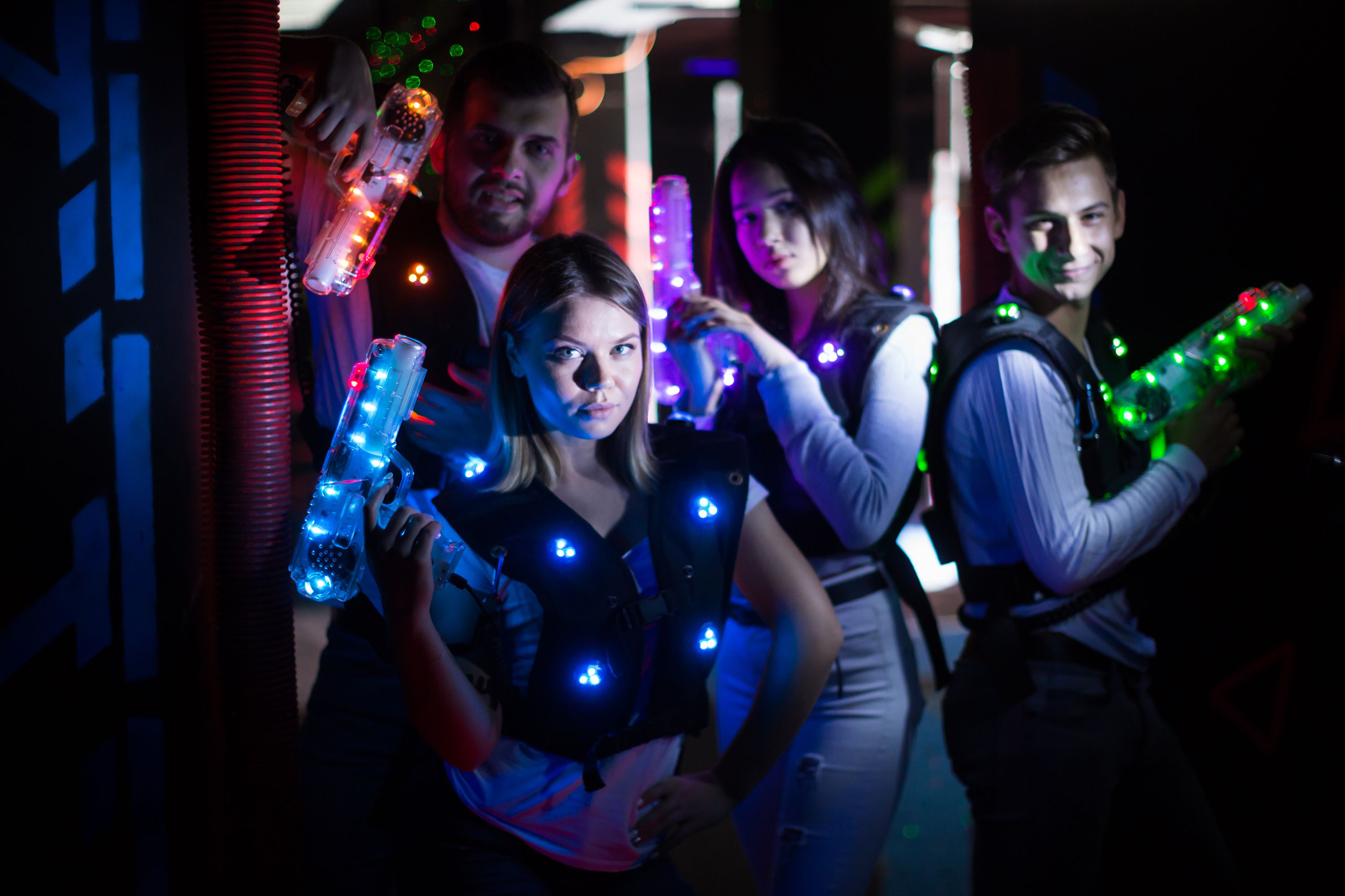 people playing laser tag
