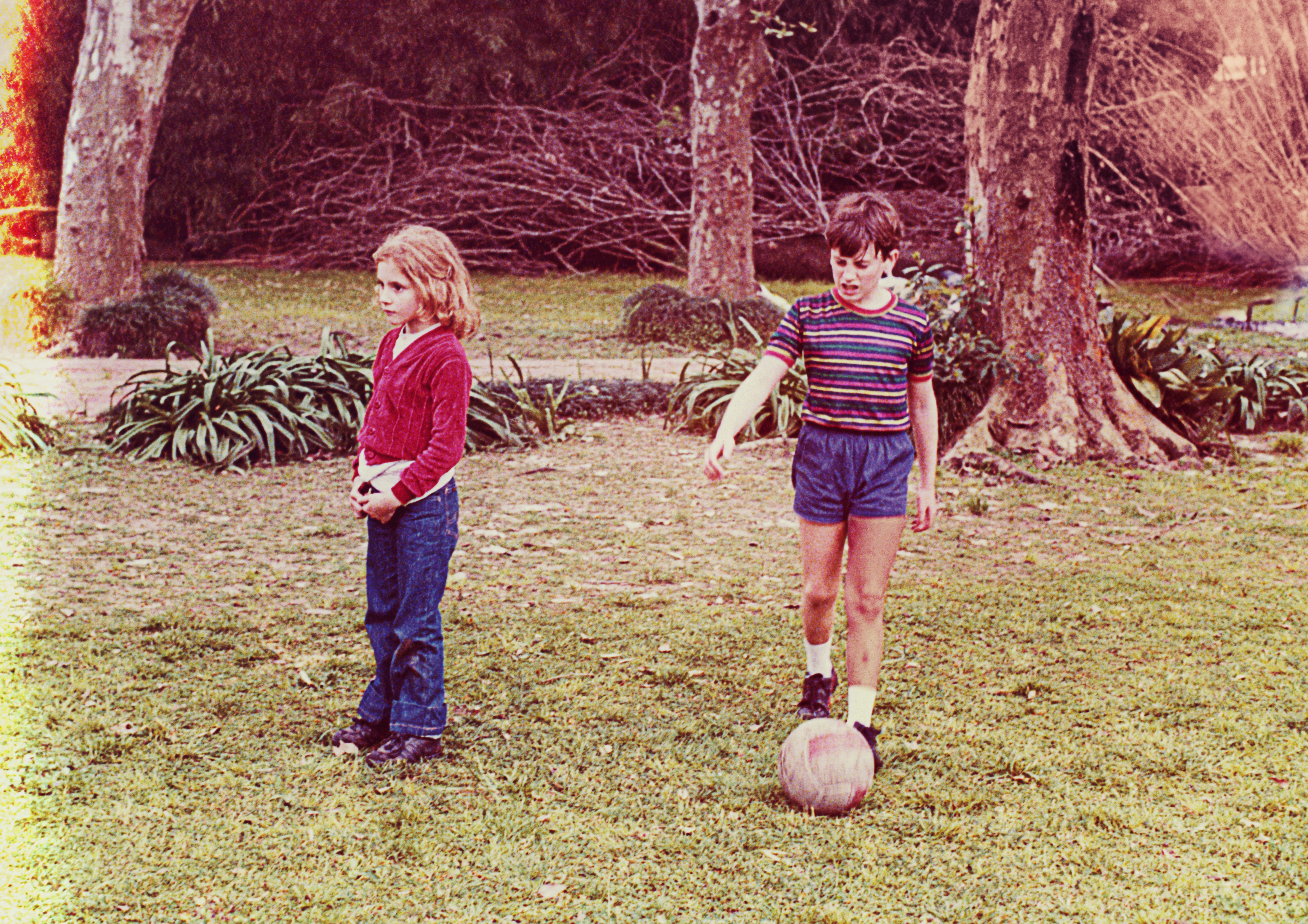 children playing soccer