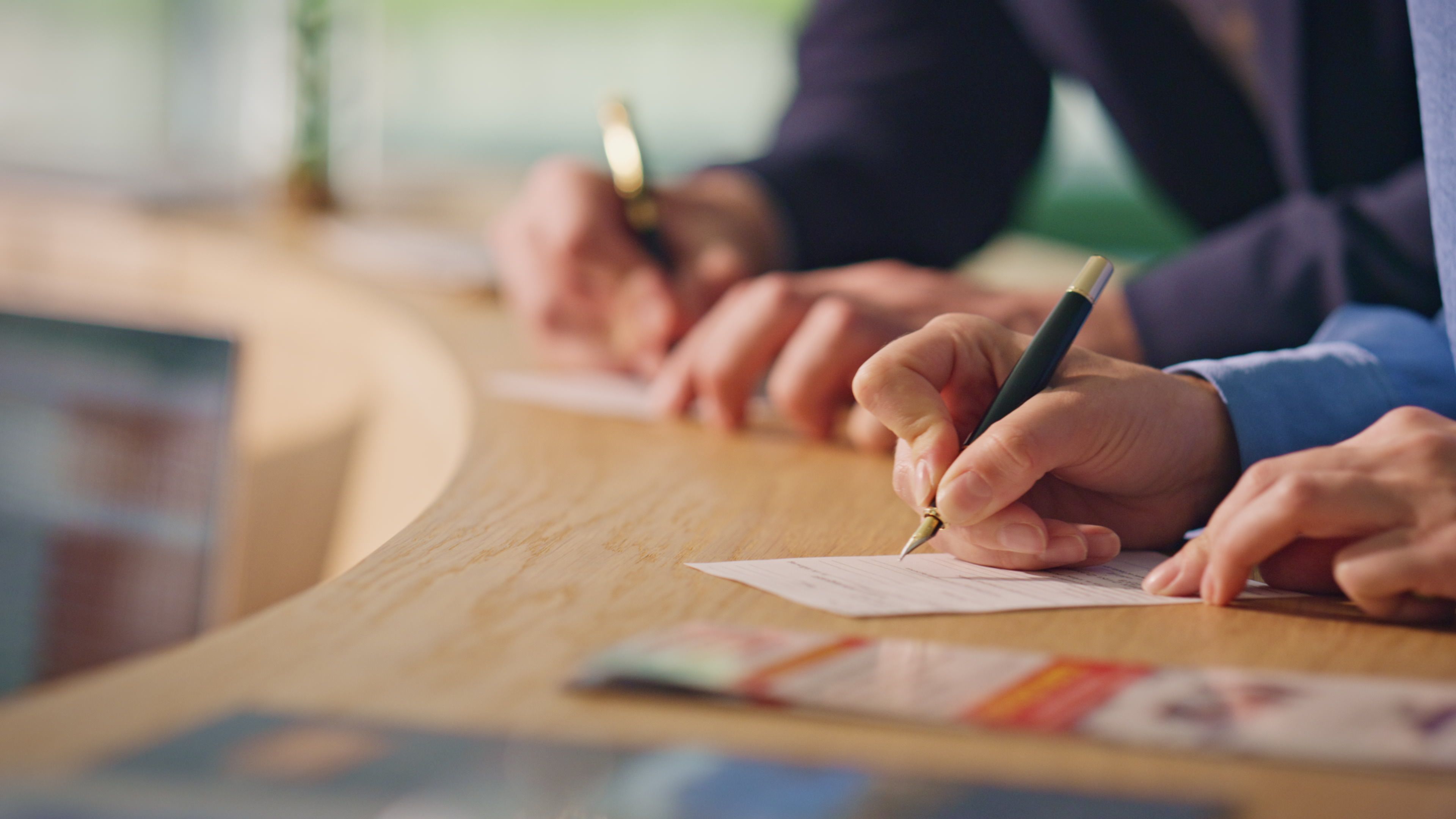 wedding guests writing