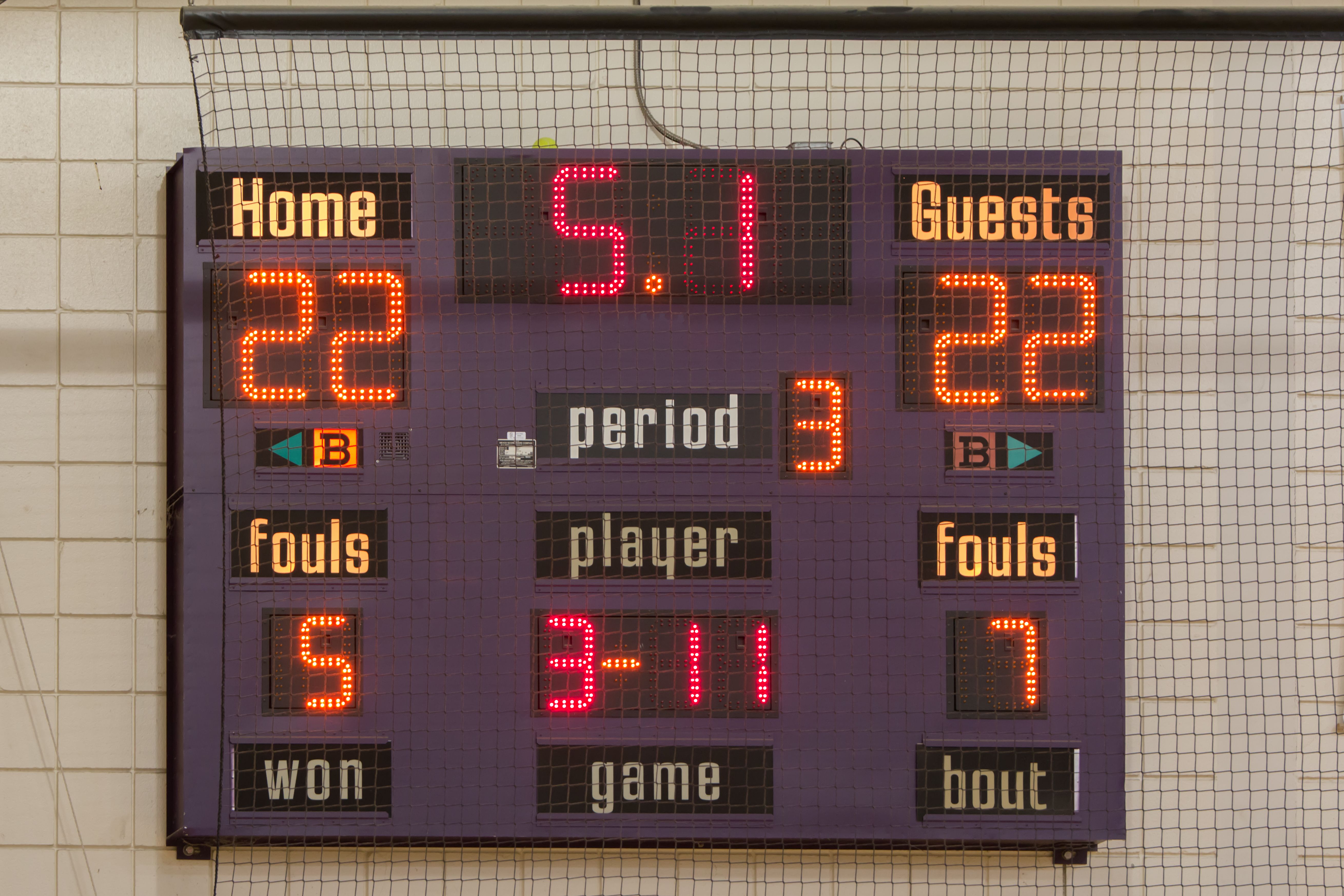 digital scoreboard basketball