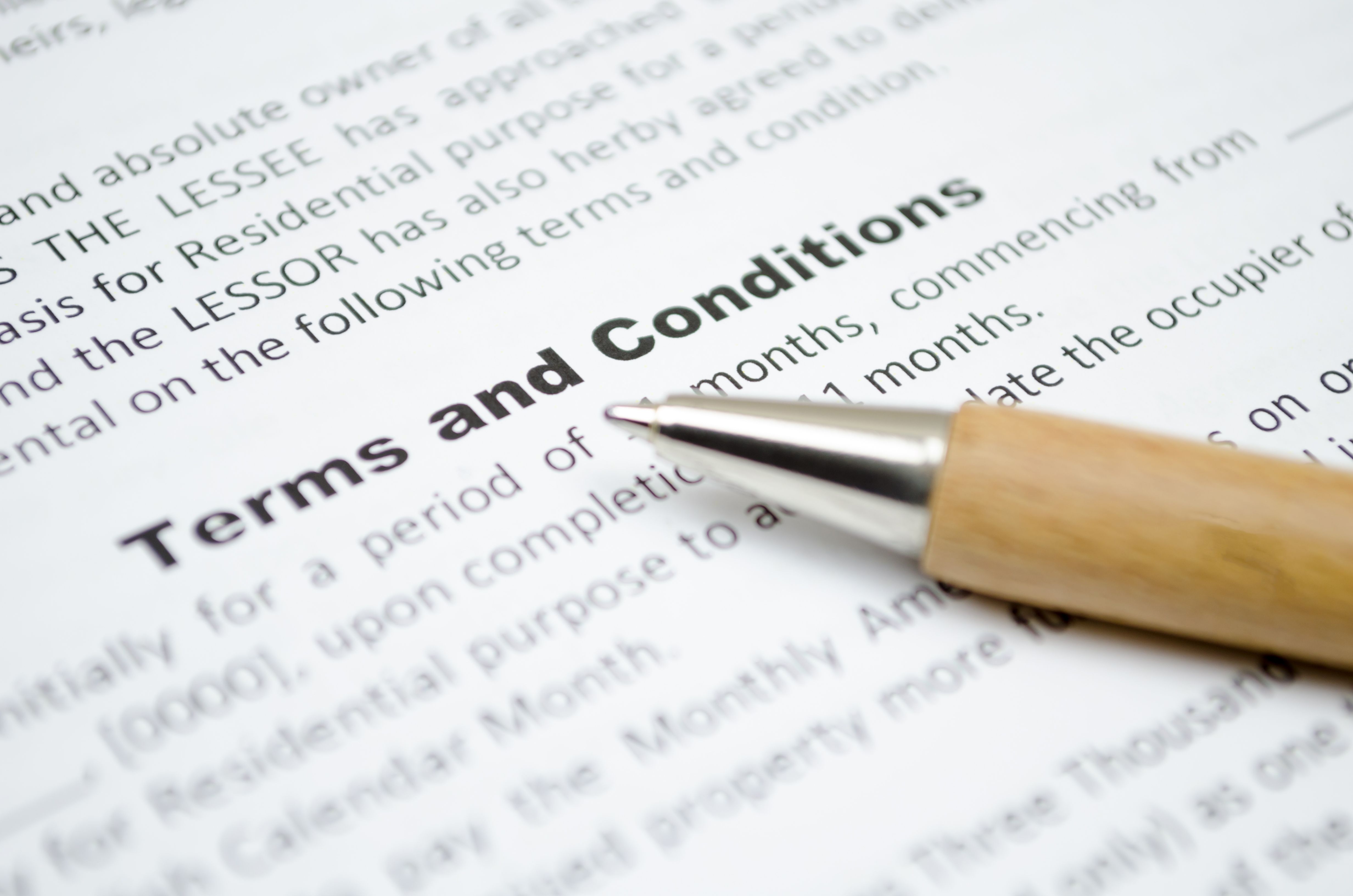 terms conditions