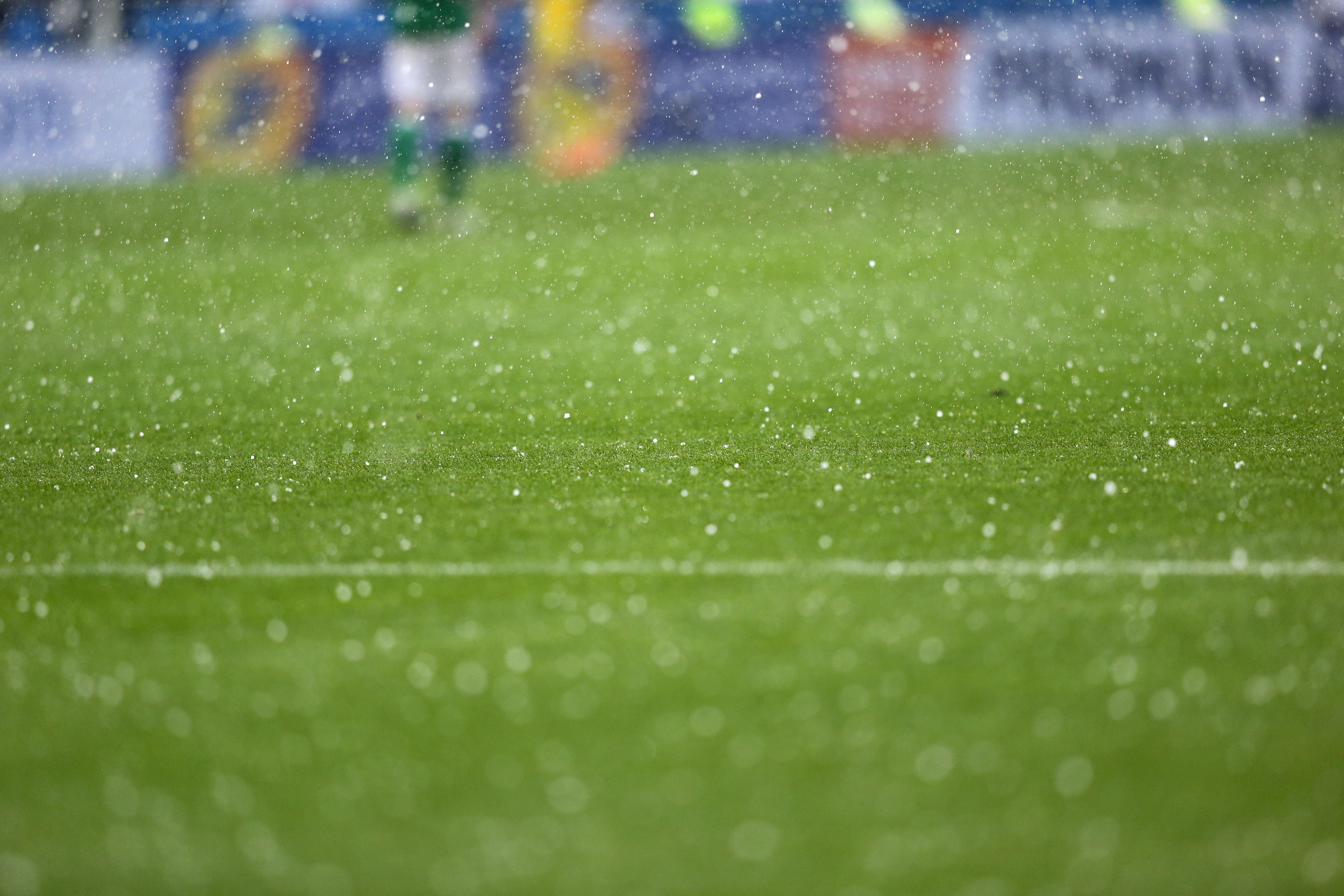 soccer rain