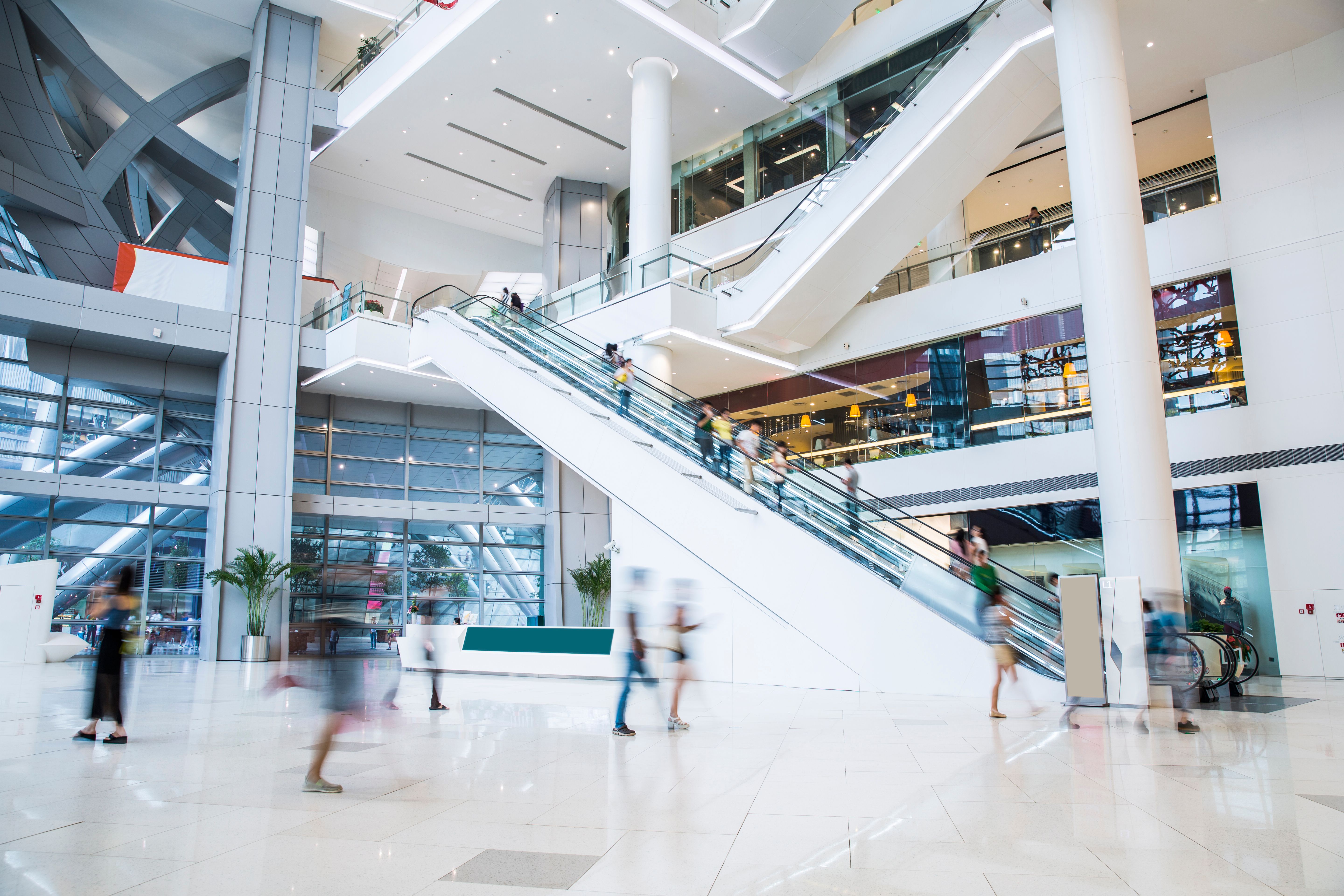 escalator in mall