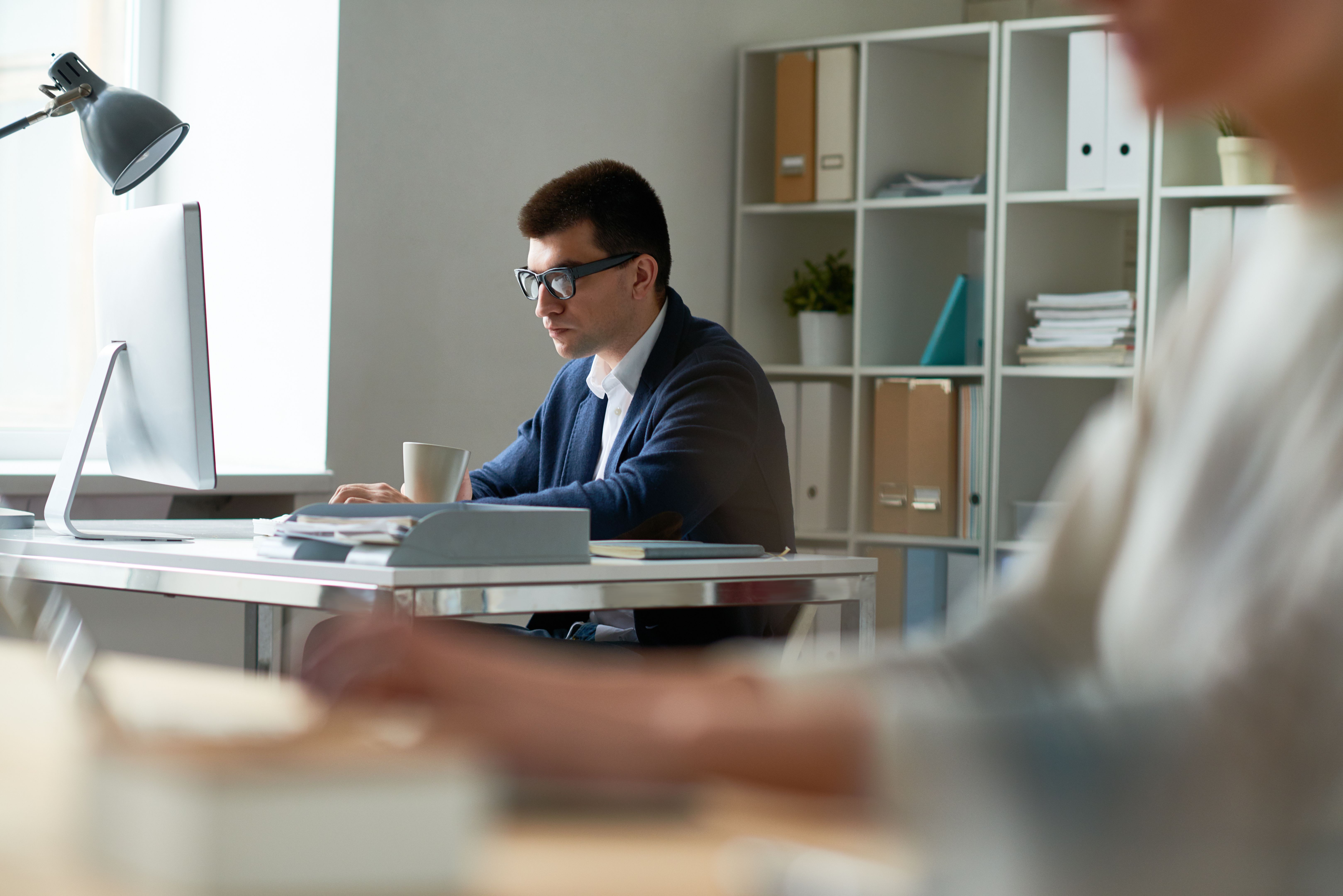 translator working diligently