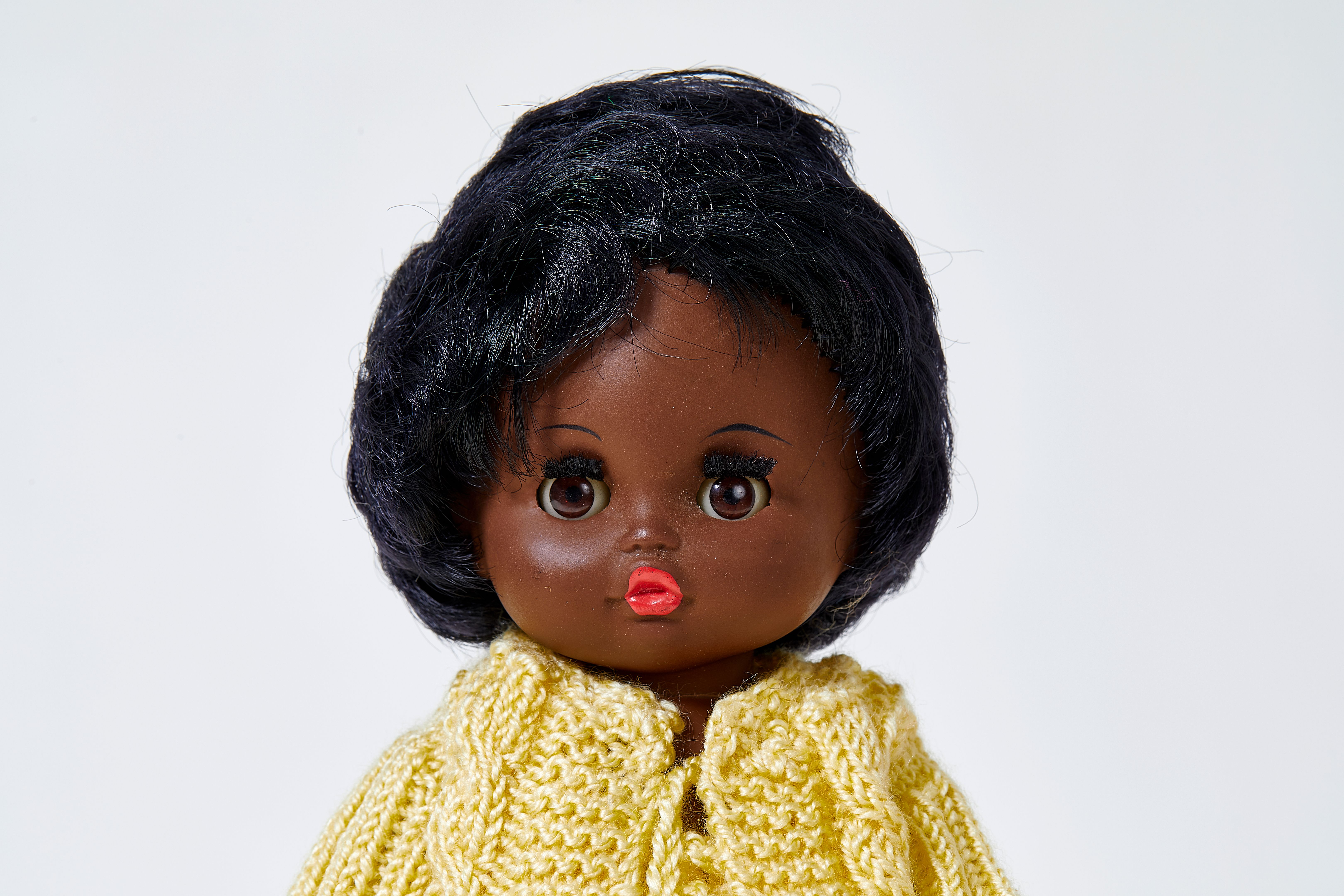 Vintage puppet on white background