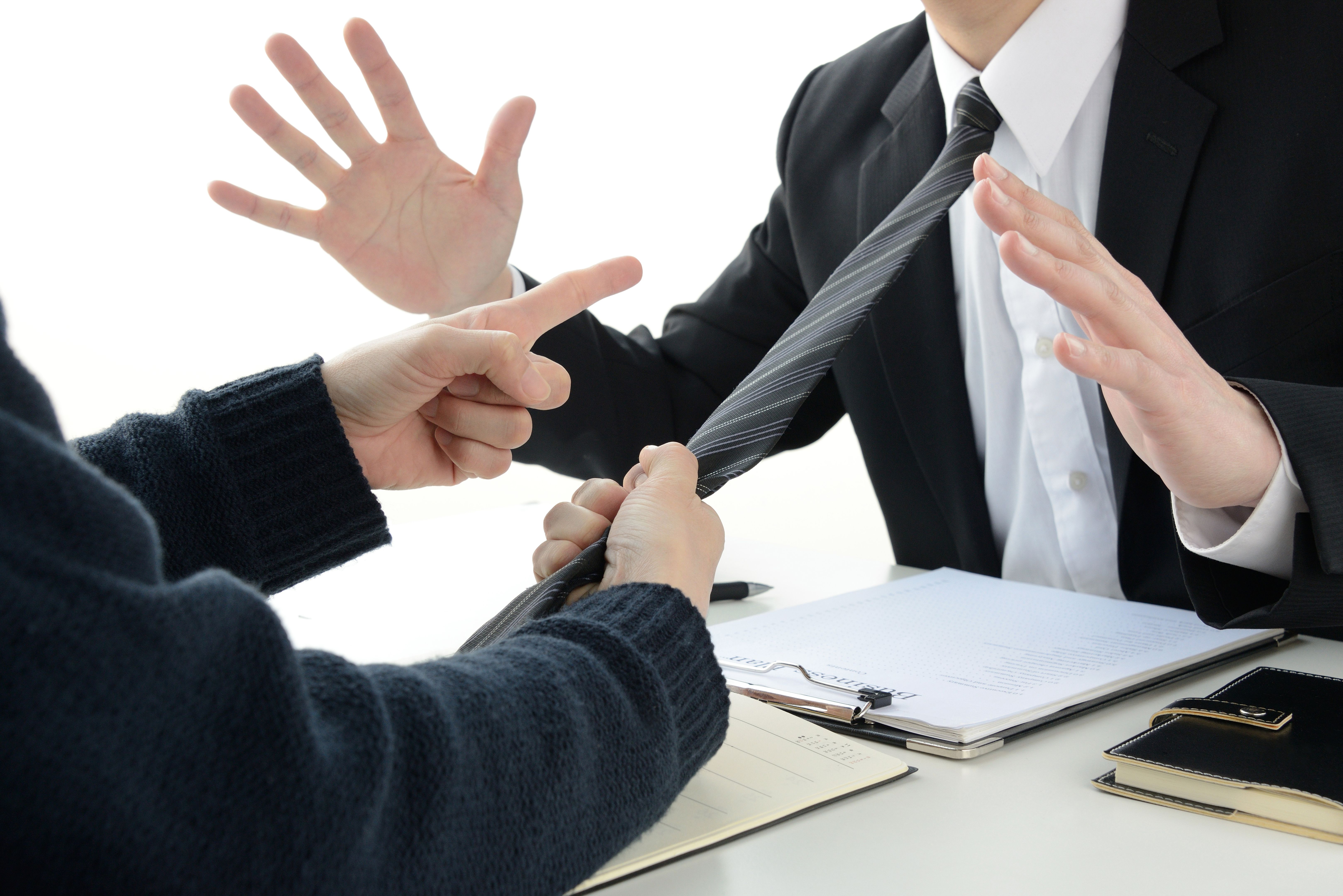 Complainer and business man in meeting Complainer and business man in meeting