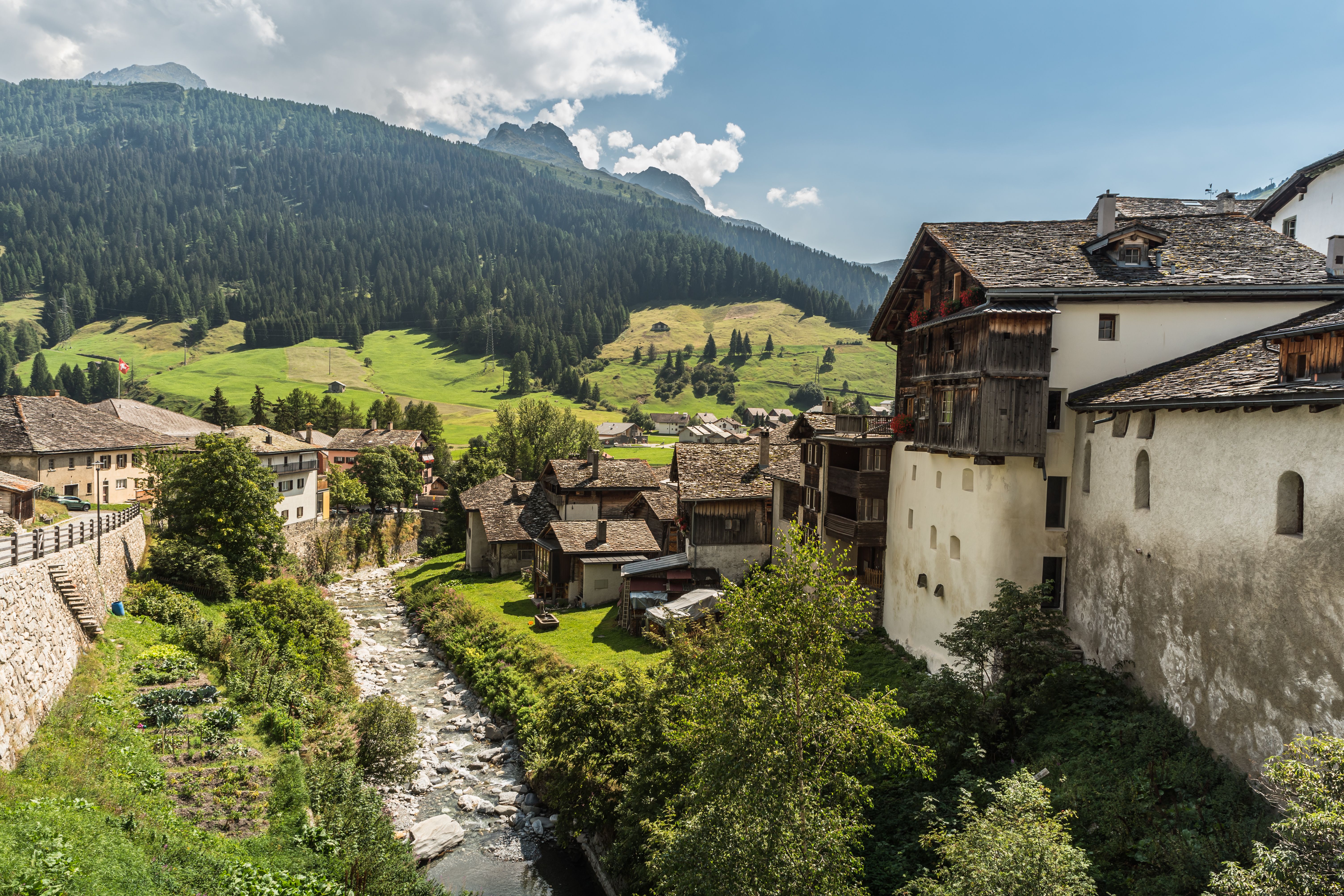 traditional alpine village
