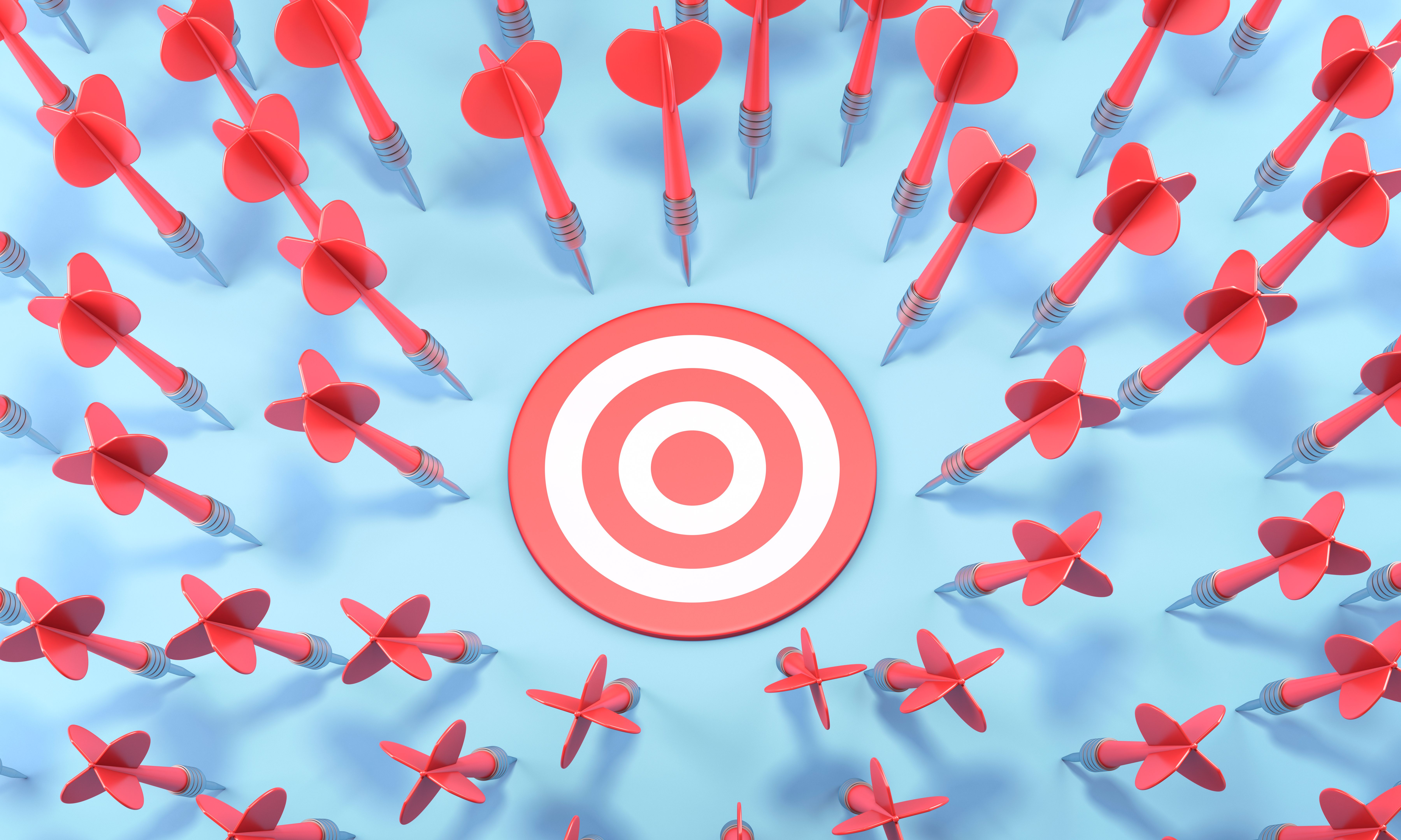 Dart arrows missing target