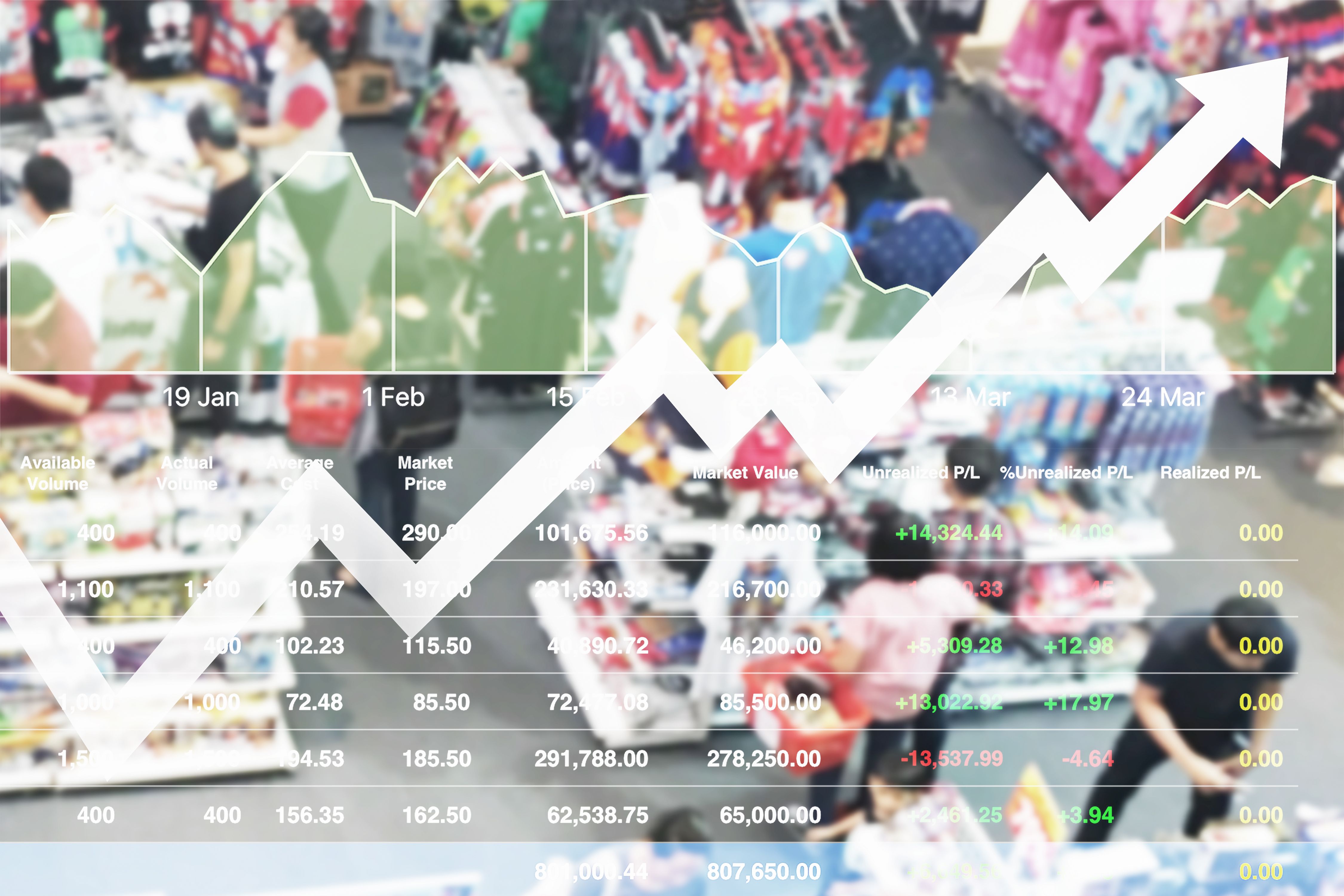 The annual promotion price reduction can makes better sale.Business financial stock market data index on shopping of many people show good sign in overall business economy.