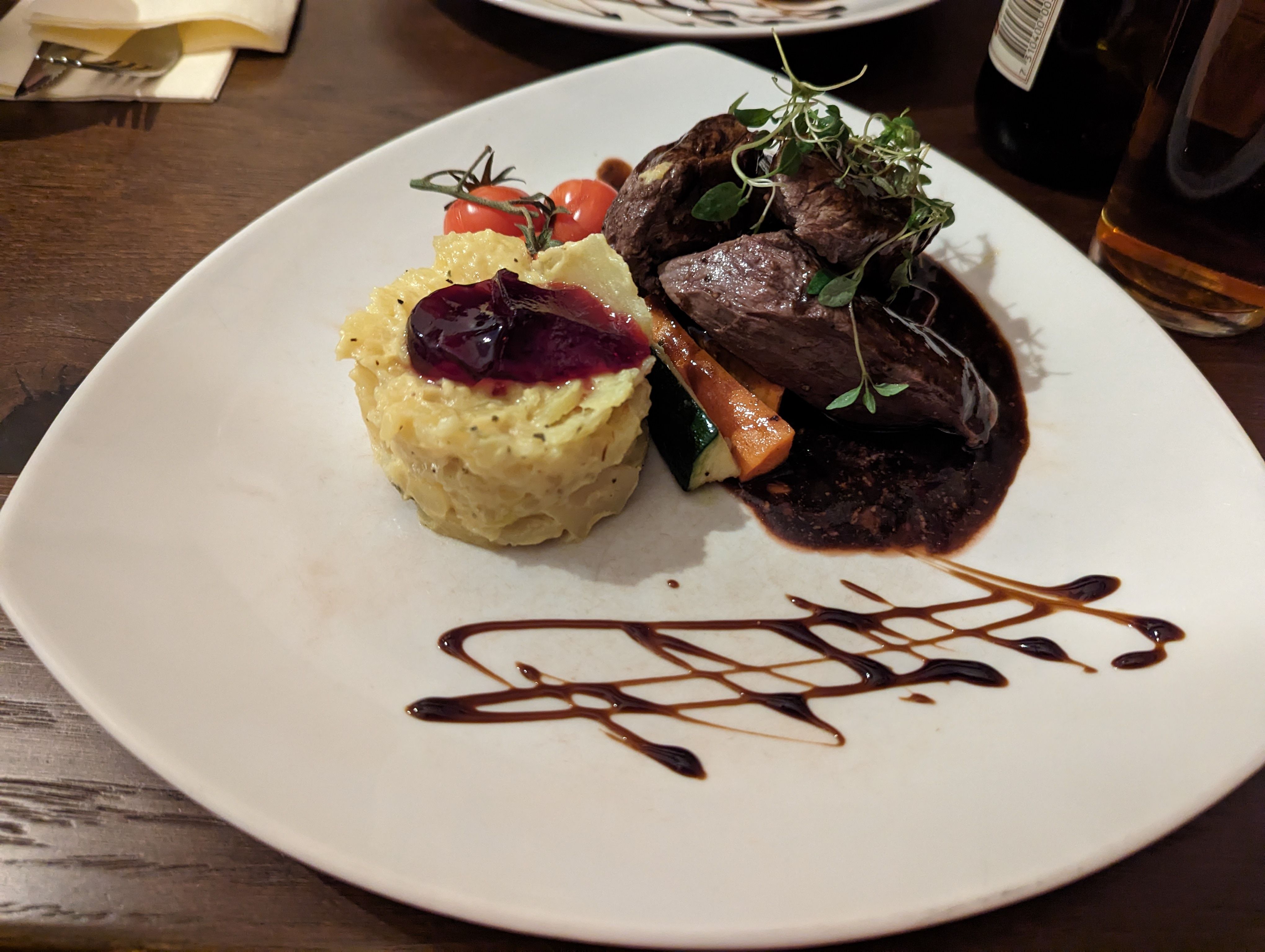 reindeer filet dish
