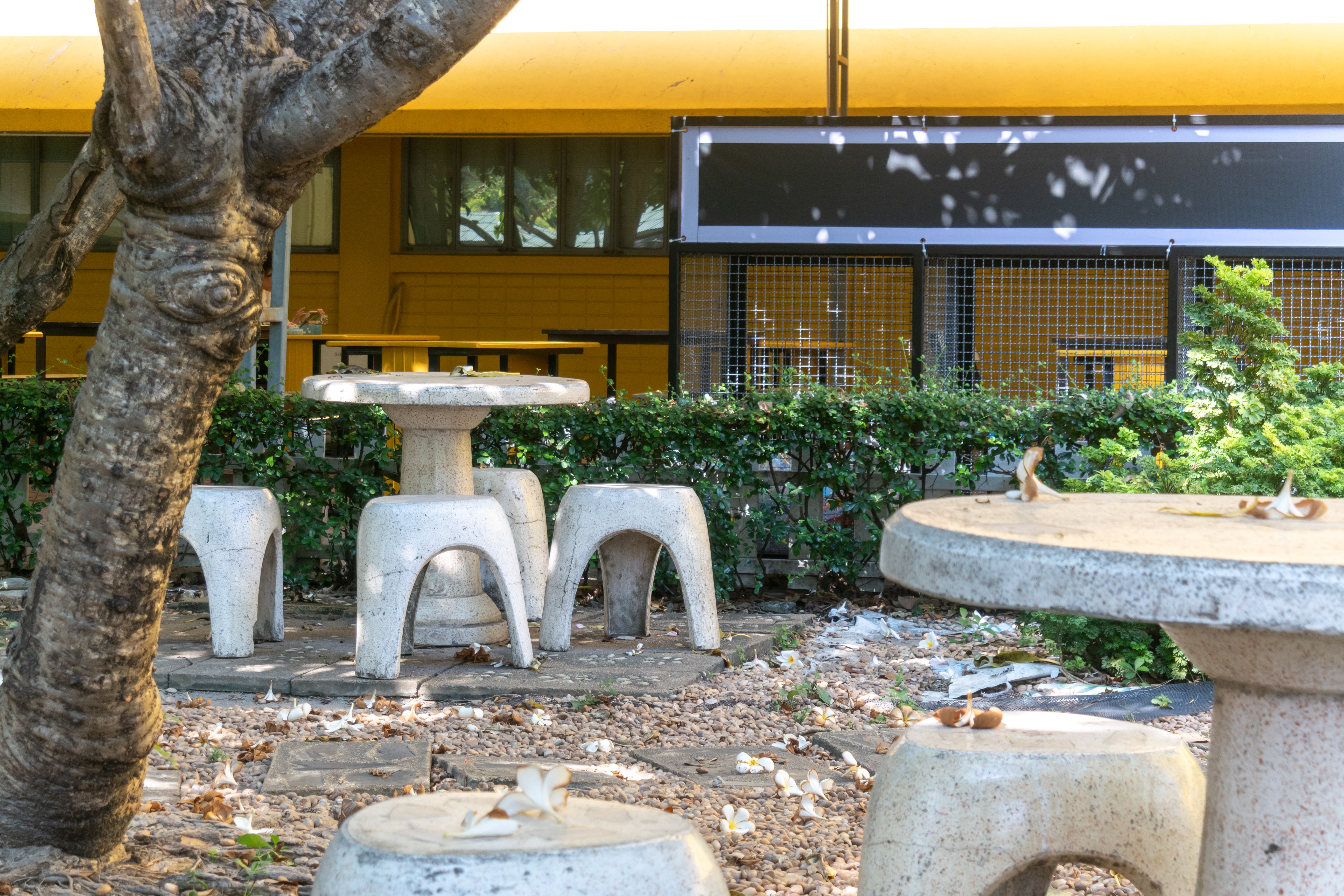 concrete table outdoor
