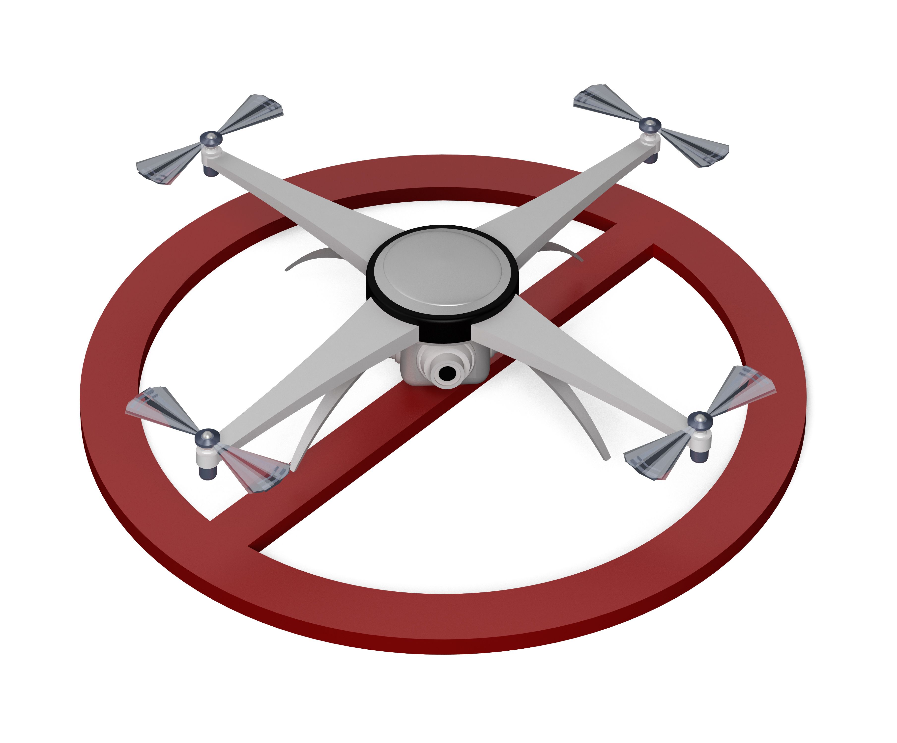 drone on the sign of prohibition drone on the sign of prohibition