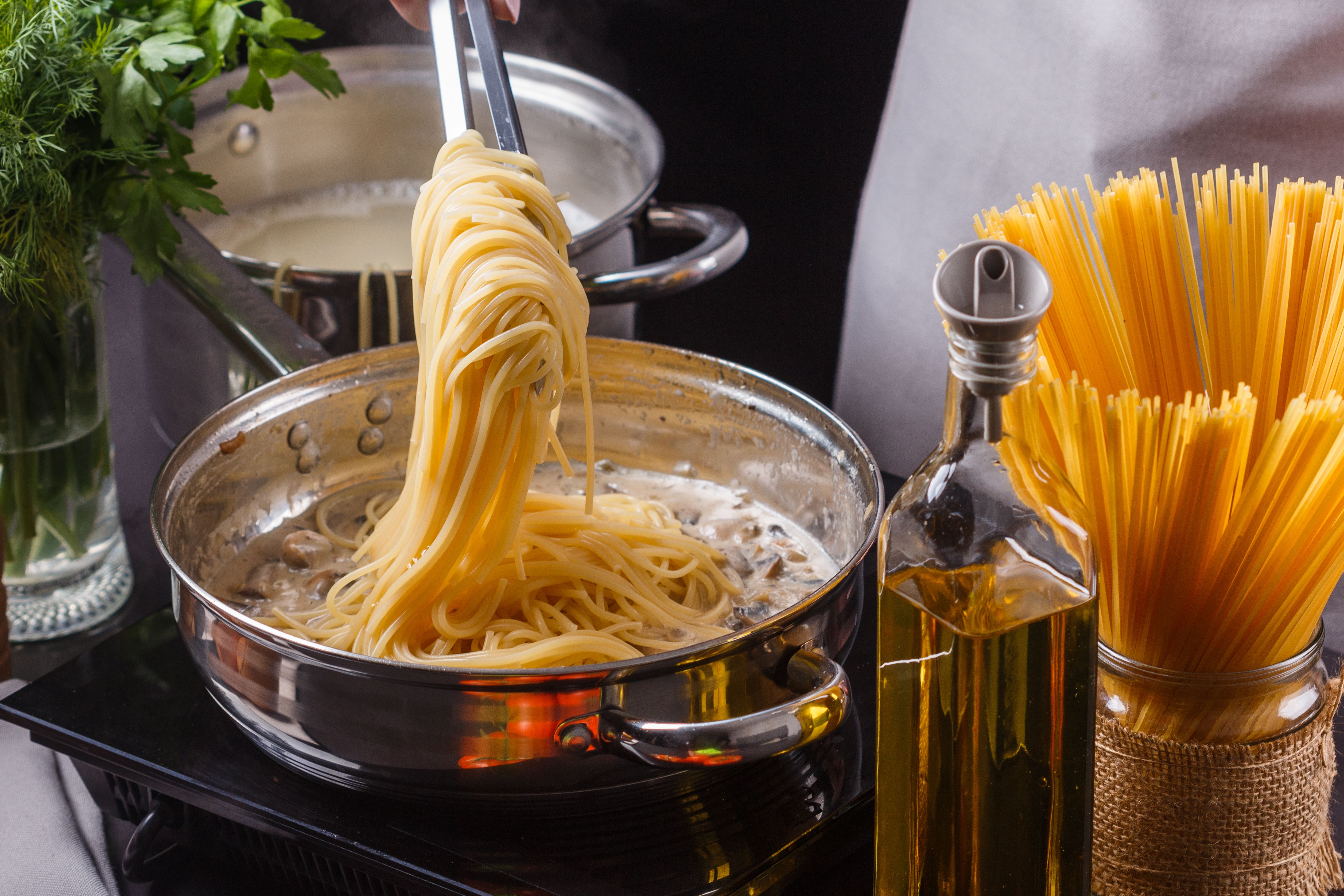 cooking pasta