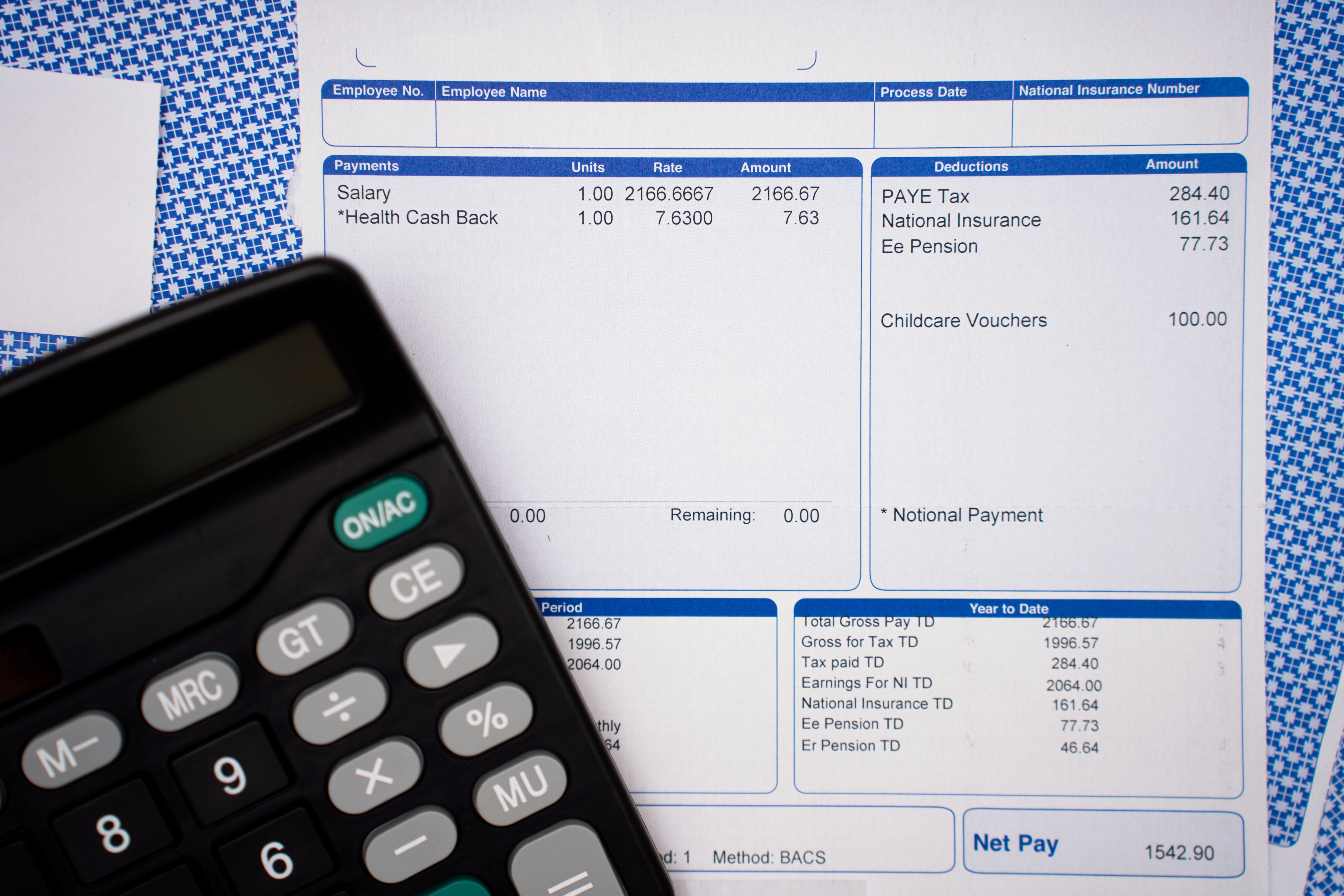 Payslip and tax deductions with calculator Payslip and tax deductions with calculator
