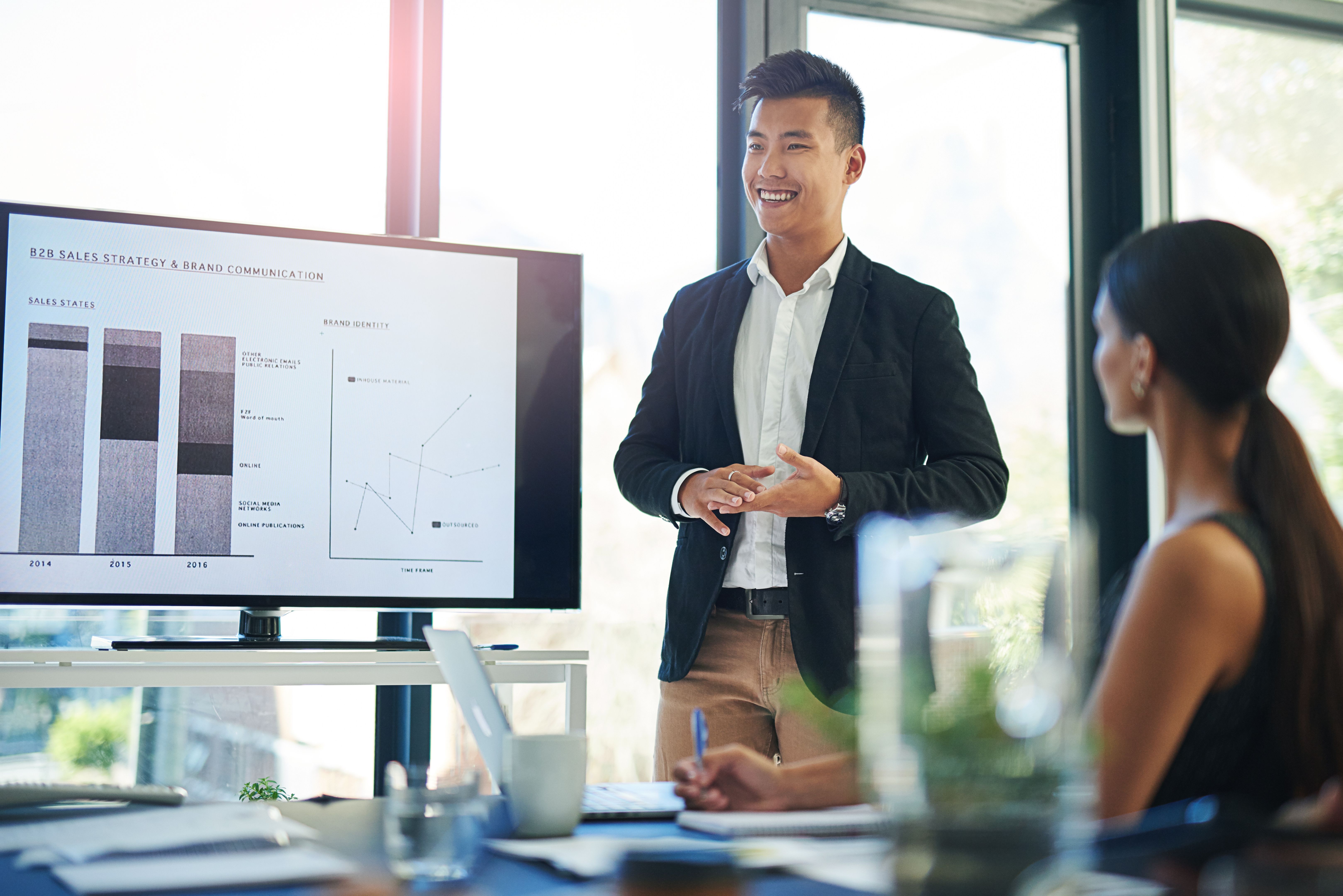 Keeping his presentation positive