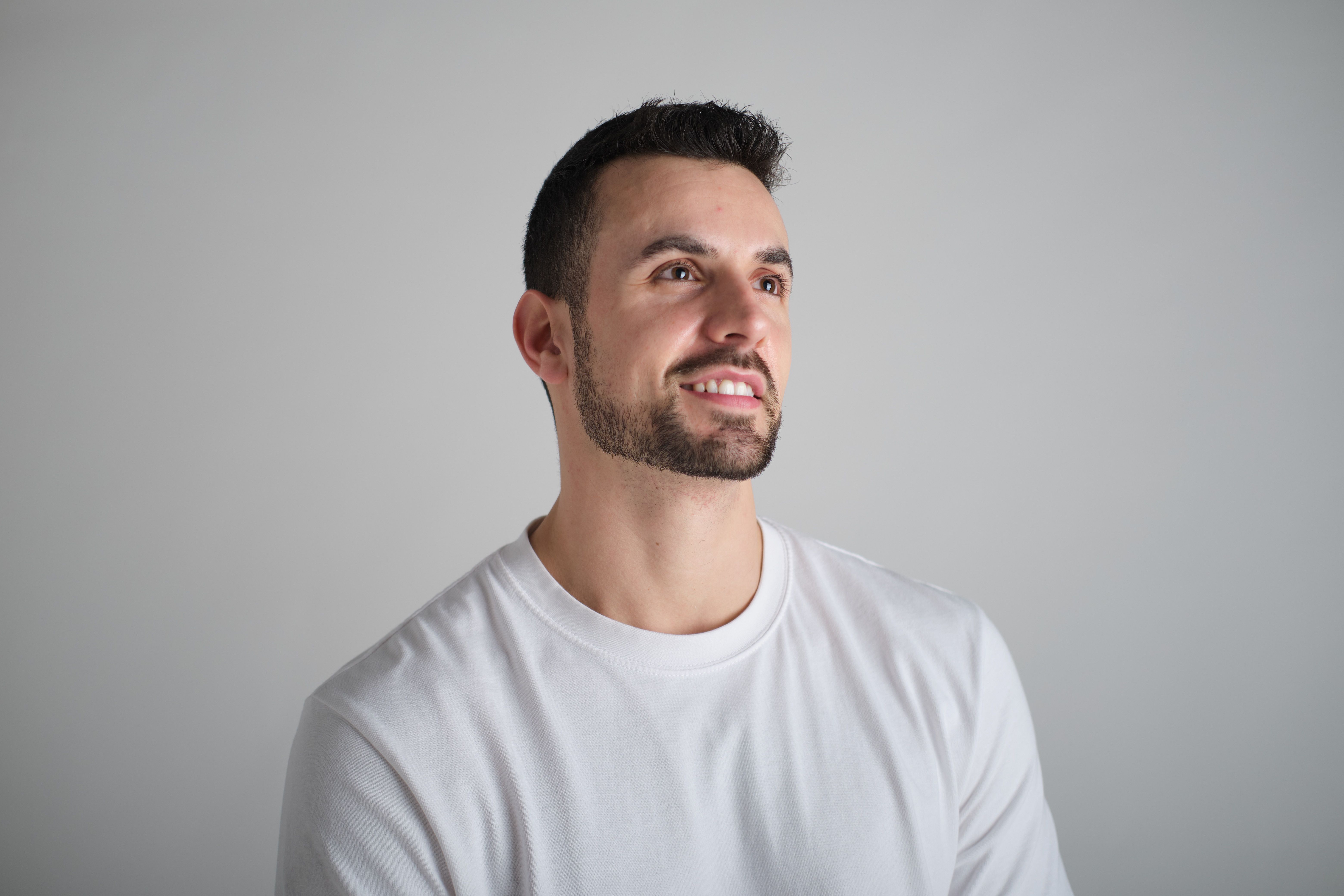 person looking optimistic