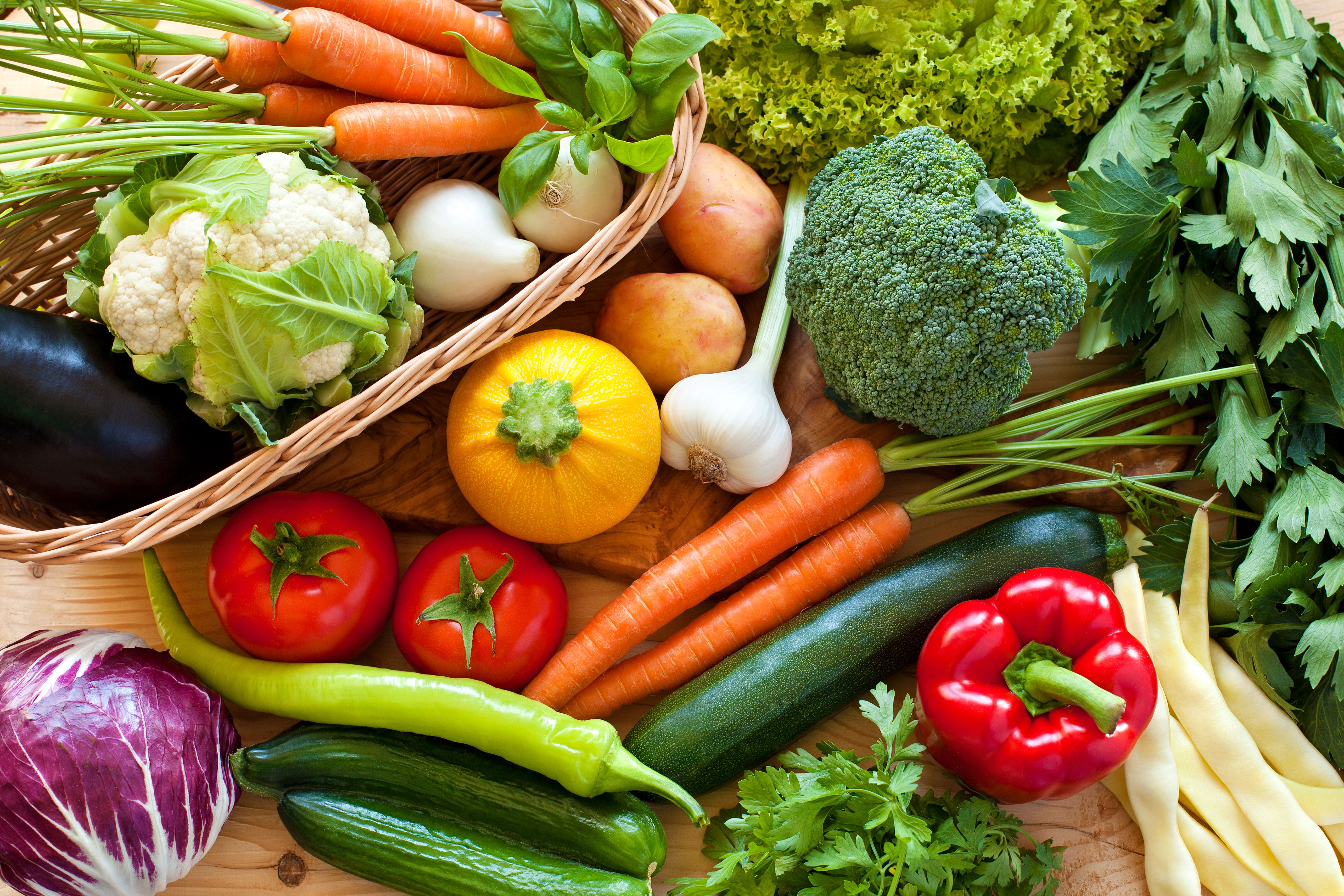 raw vegetables