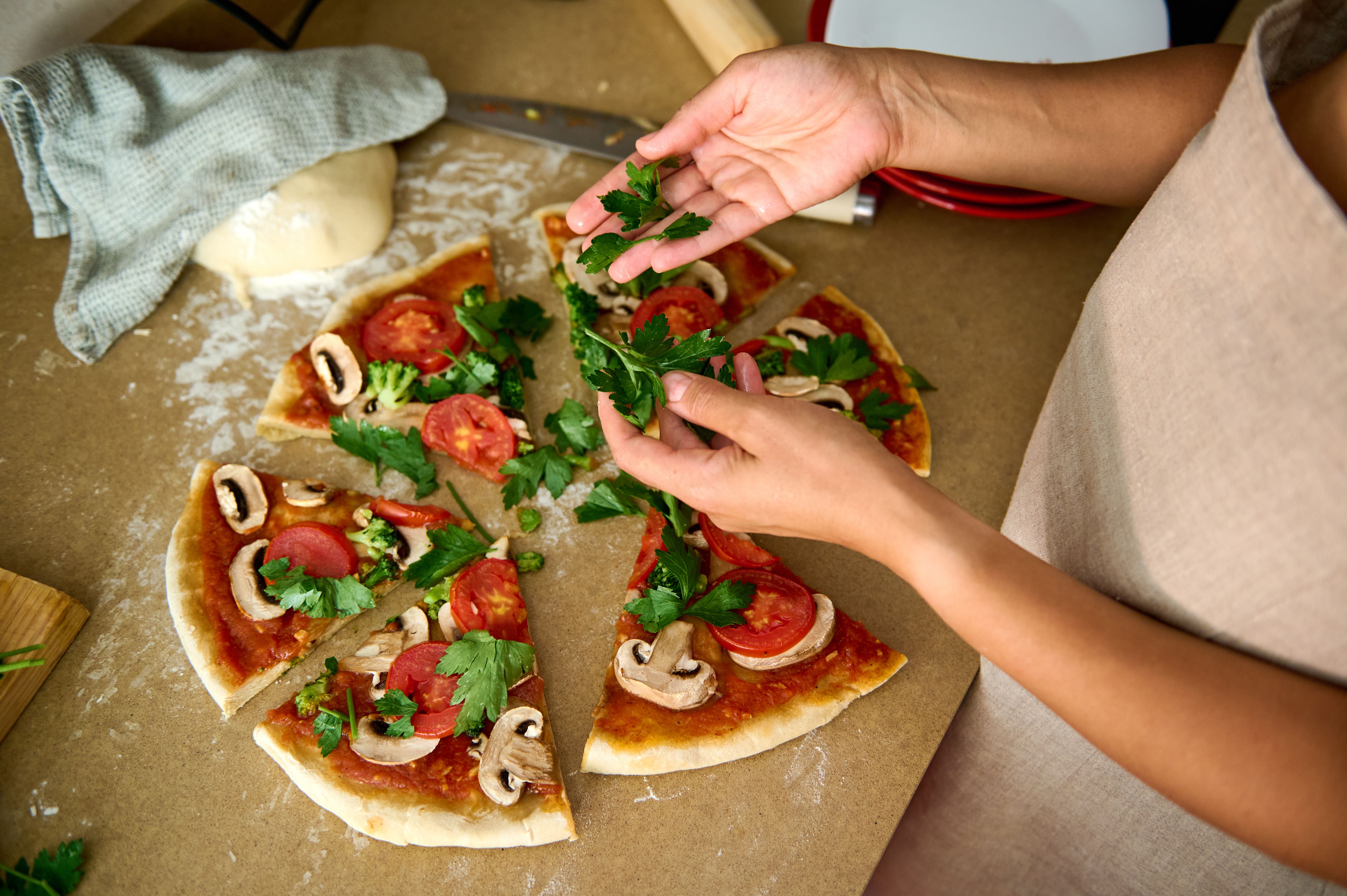 fresh pizza ingredients