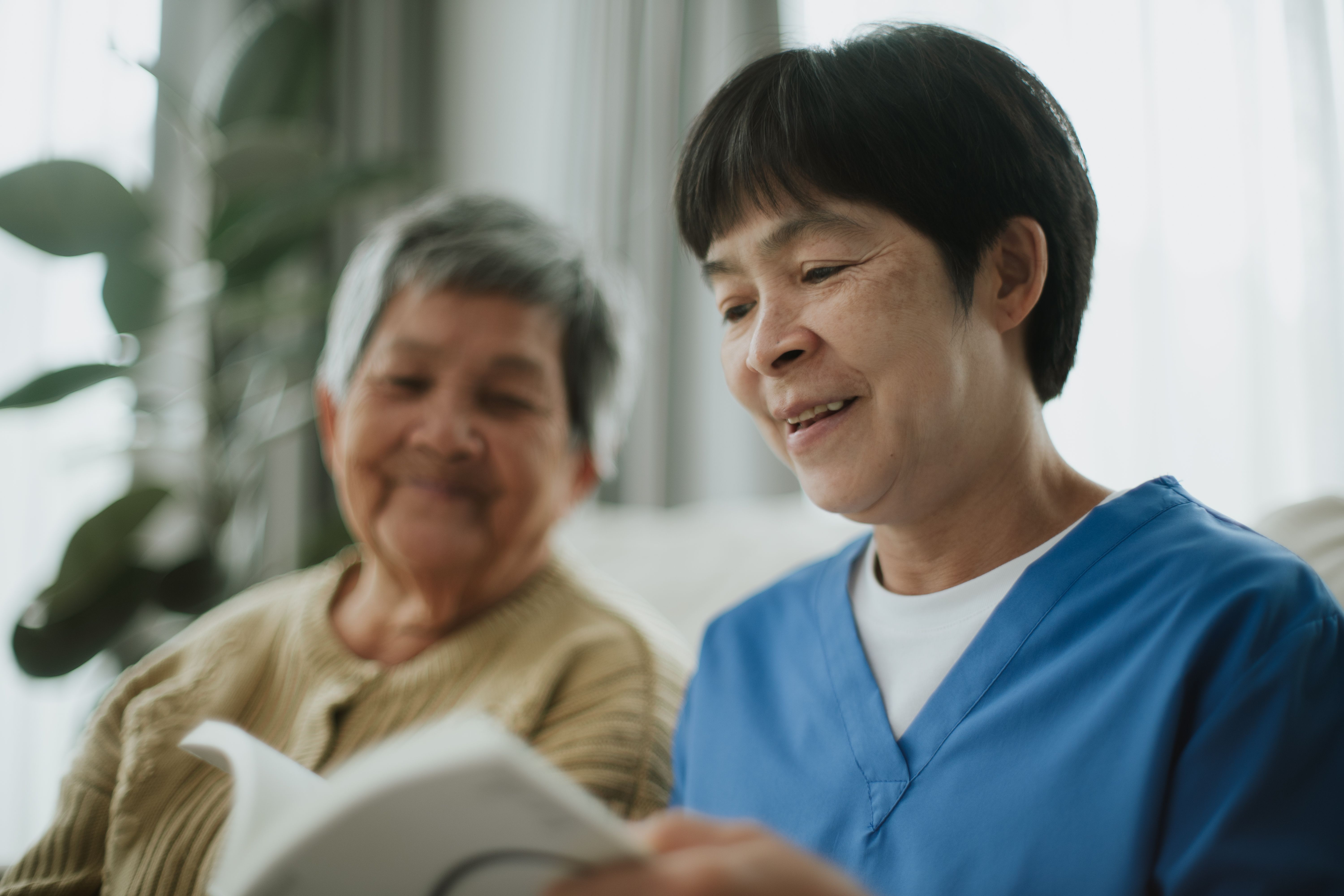 patients reading books