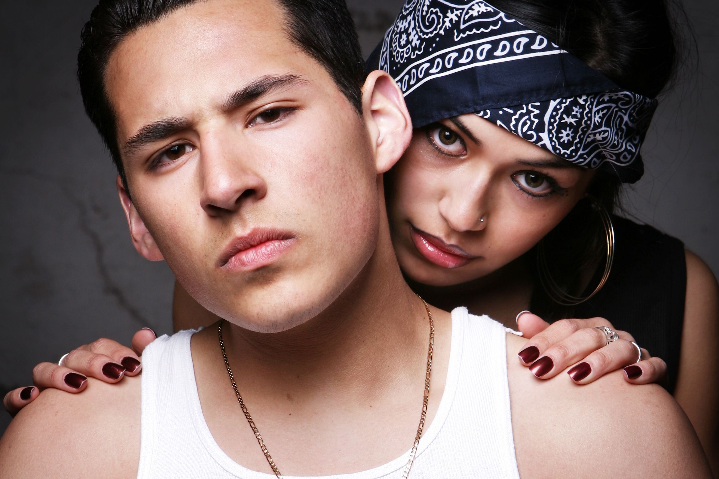 Tough Hispanic Male and Female