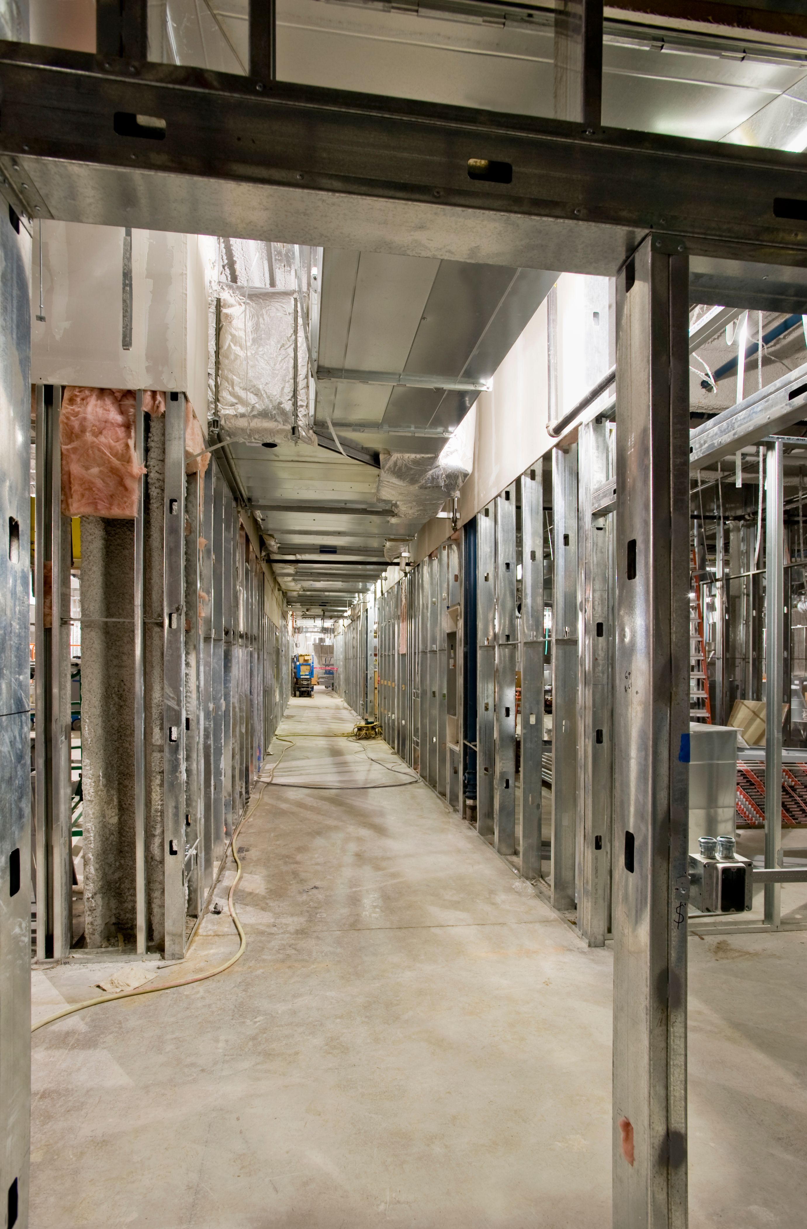 Rough Plumbing and Steel Stud Framing, Commercial Construction Rough Plumbing and Steel Stud Framing, Commercial Construction