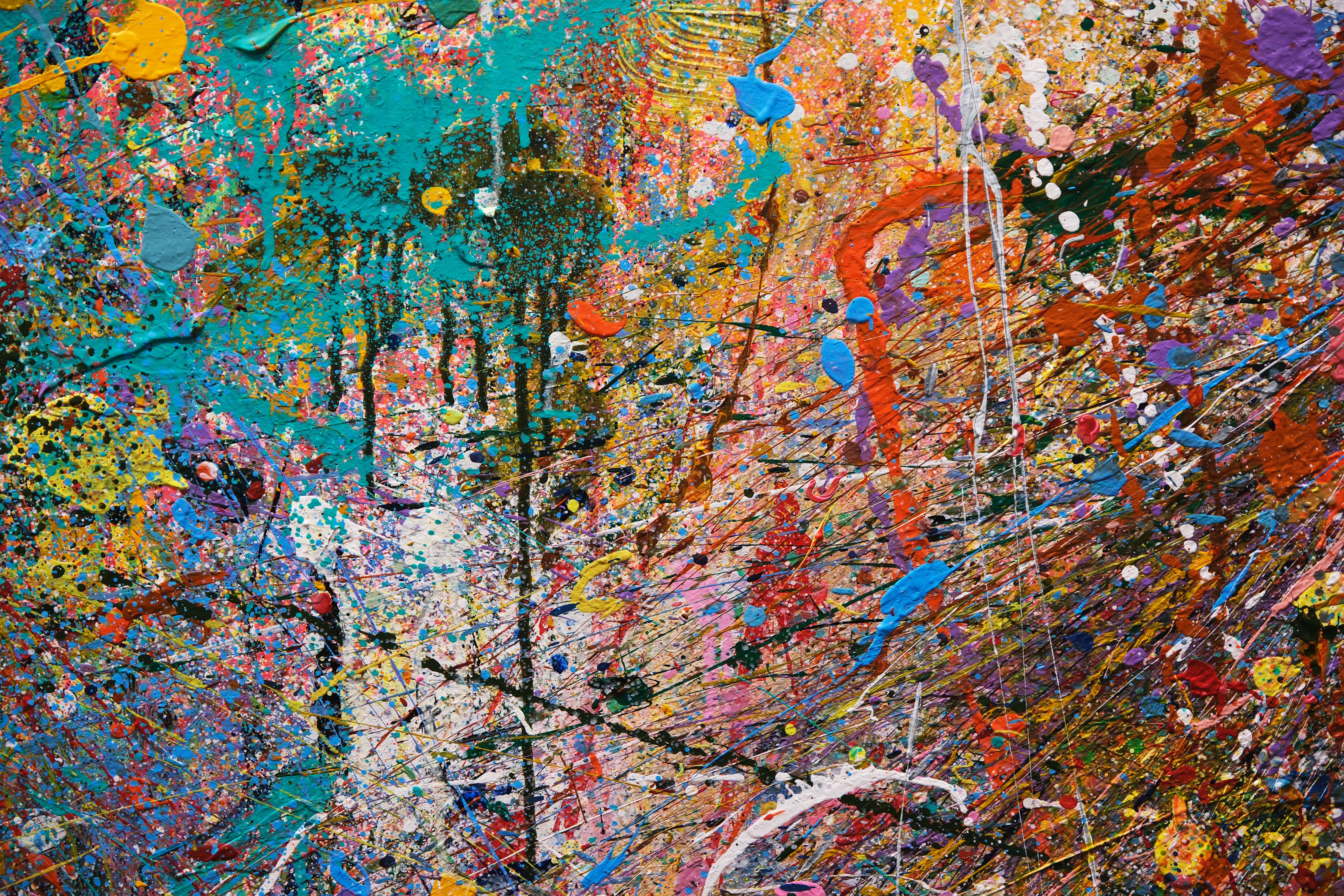 abstract splatter painting