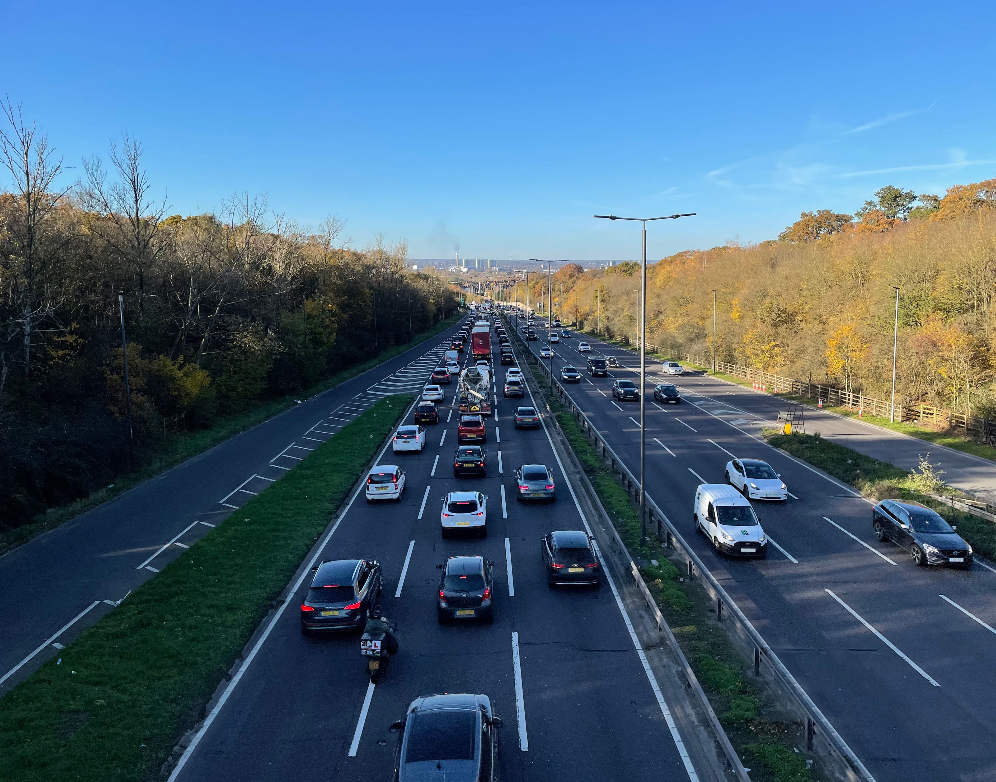Cars on a busy road