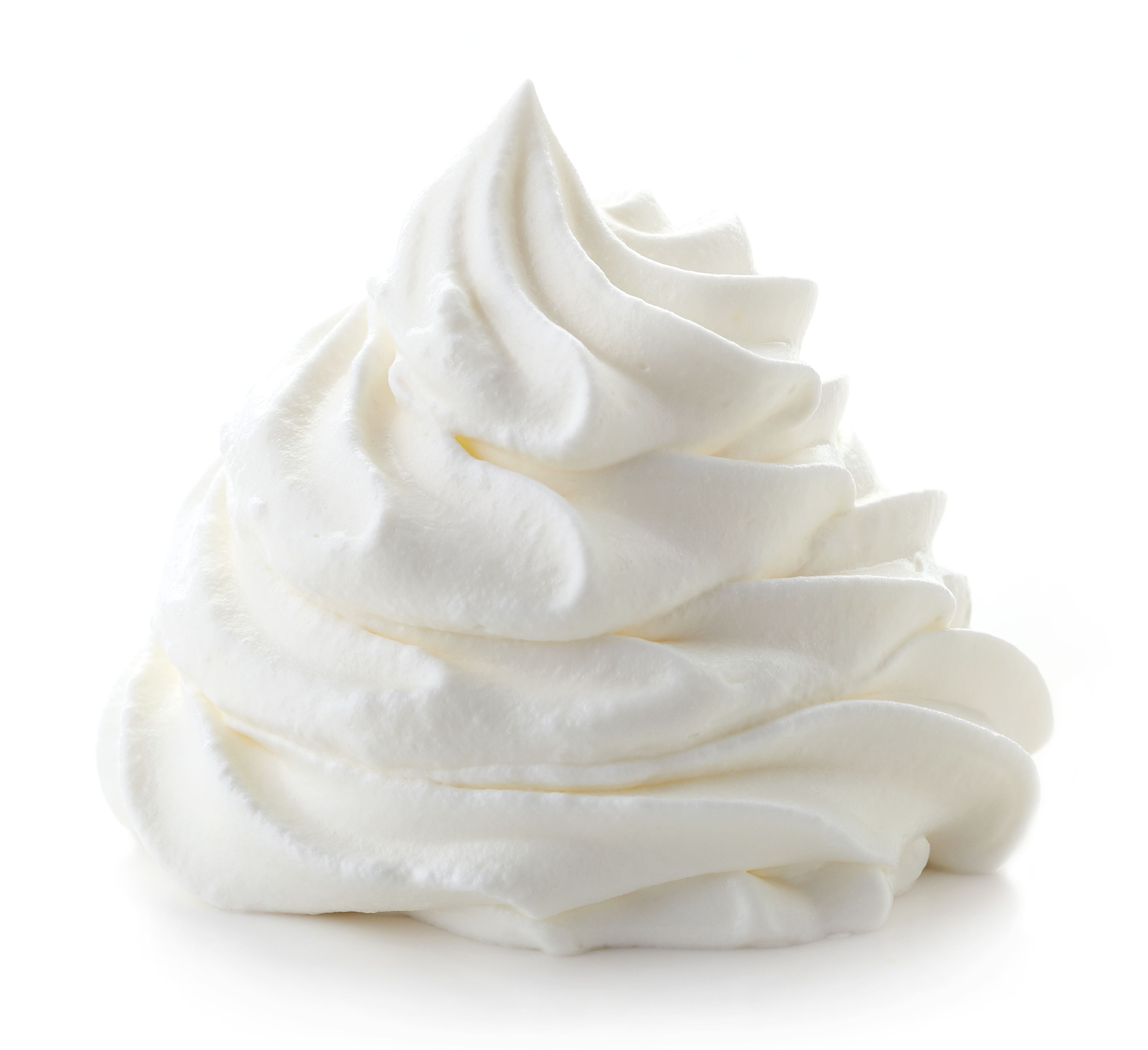 whipped cream on ice cream