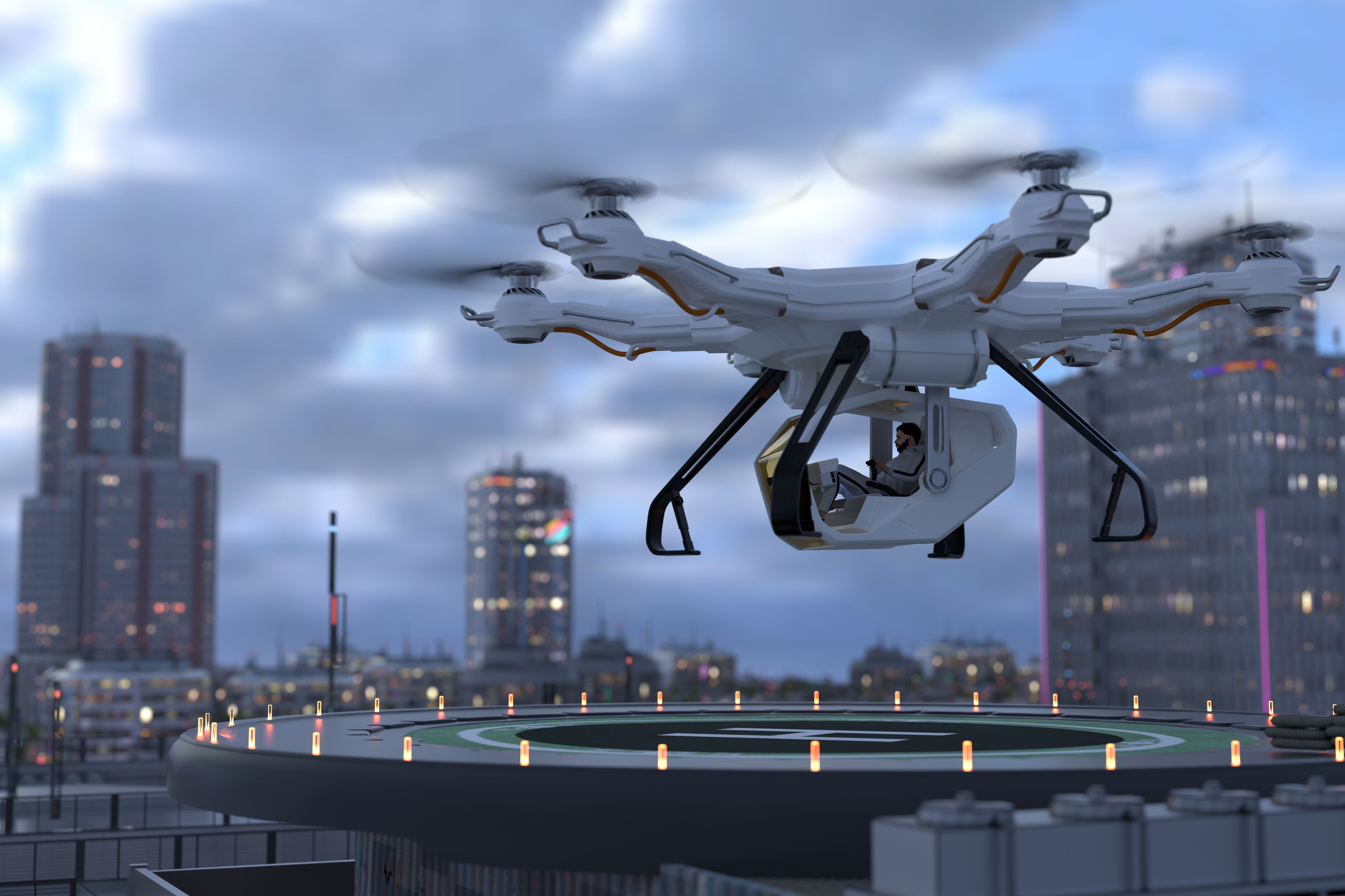 drone flying