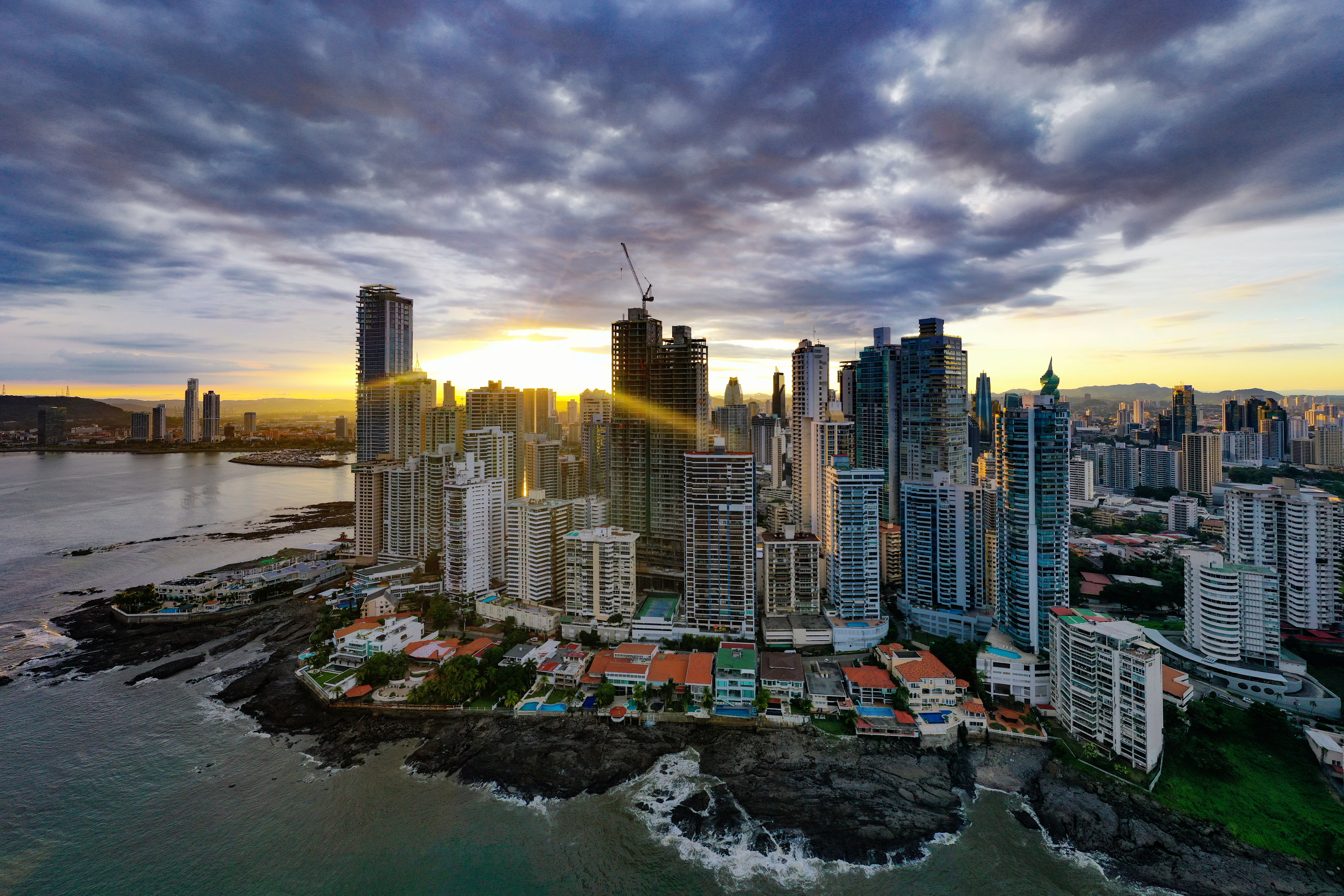 Panama City at sunset Panama City at sunset