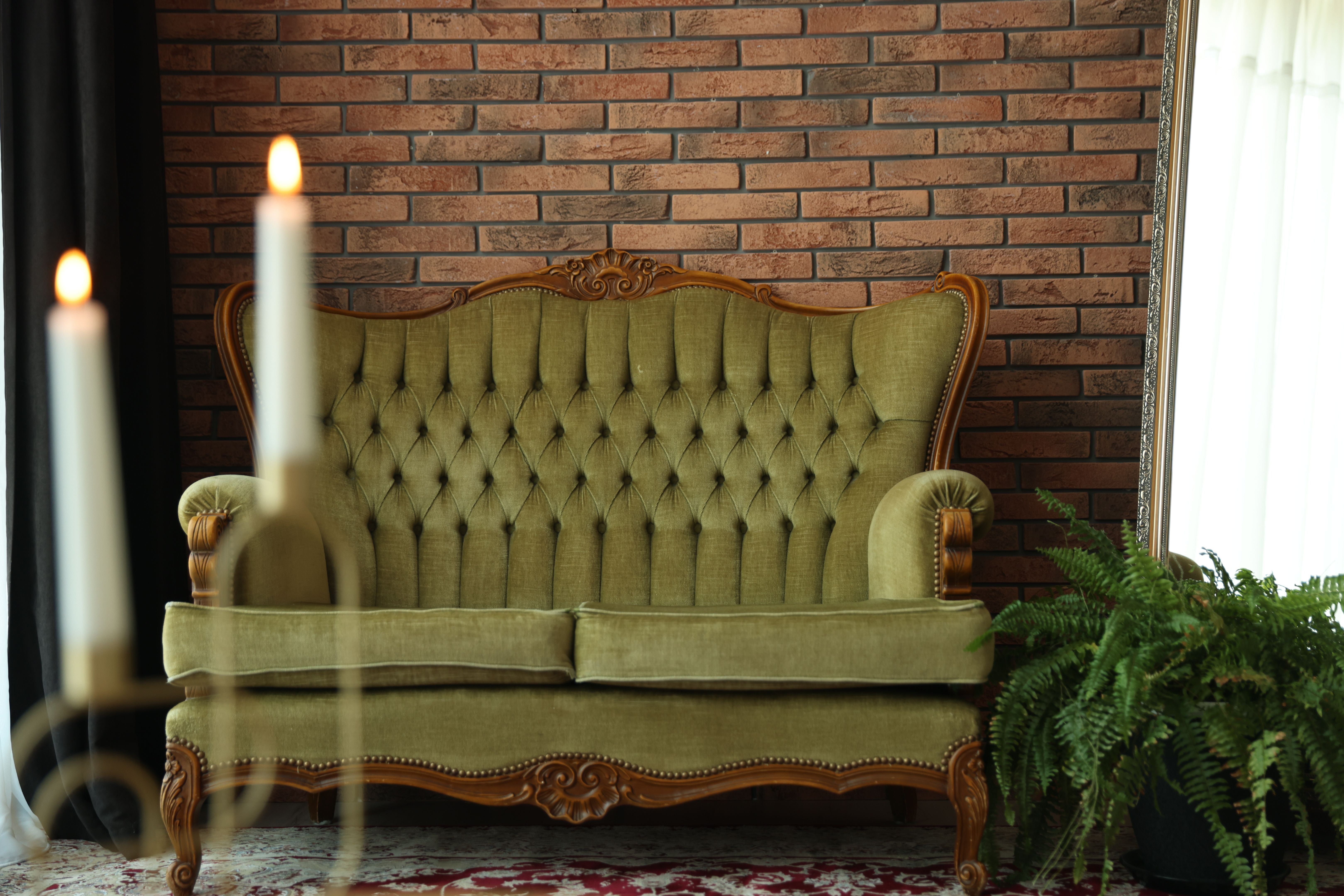 vintage sofa transformation