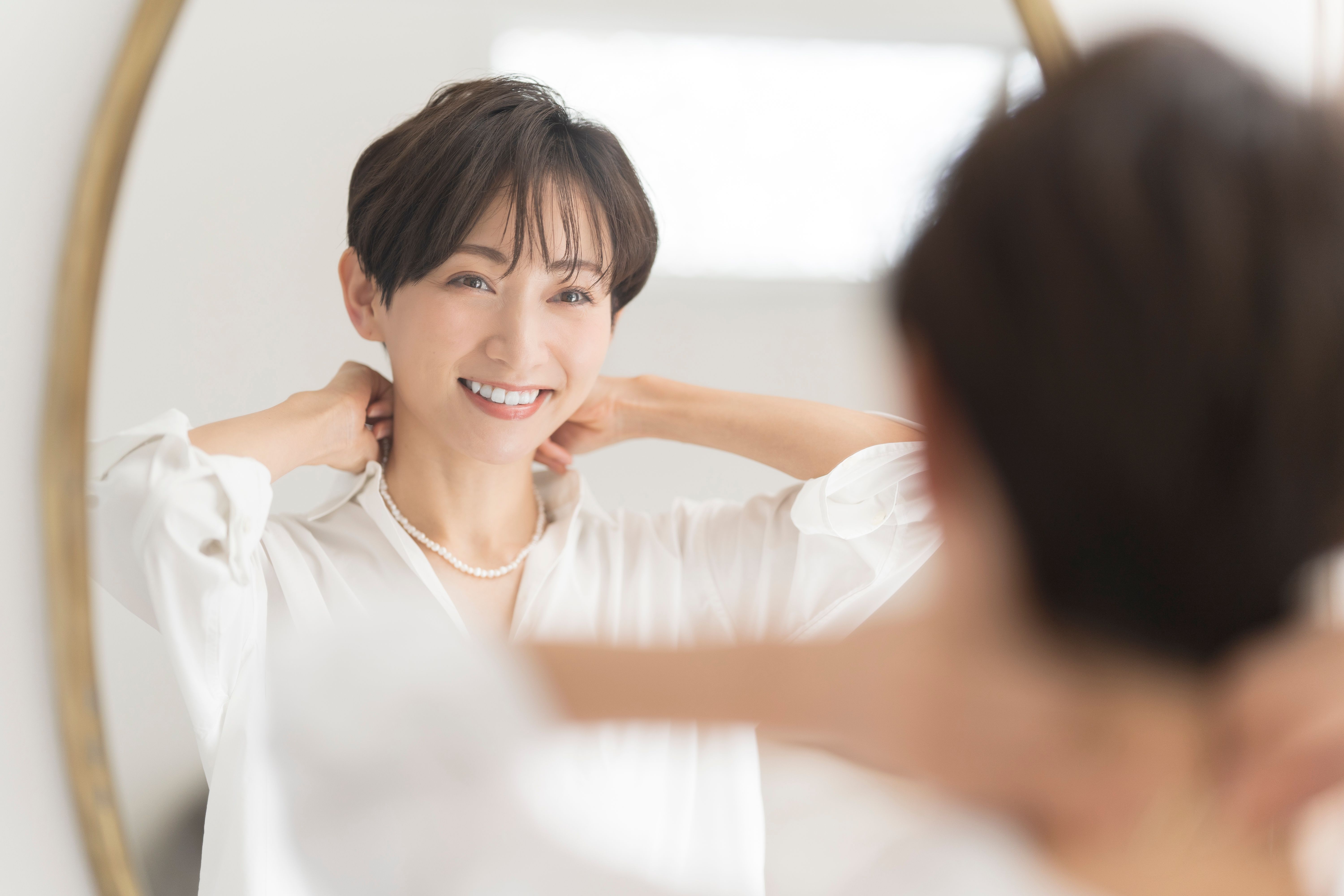 model beauty preparation